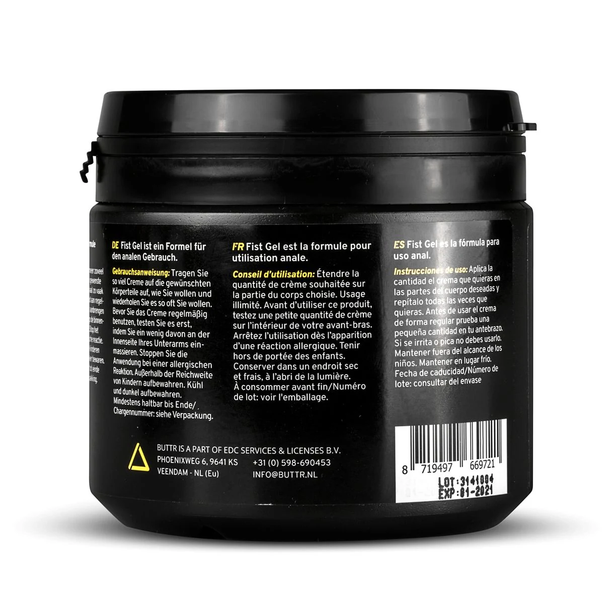 BUTTR Gel 500 ml für geschmeidigere Penetration beim Fisten
