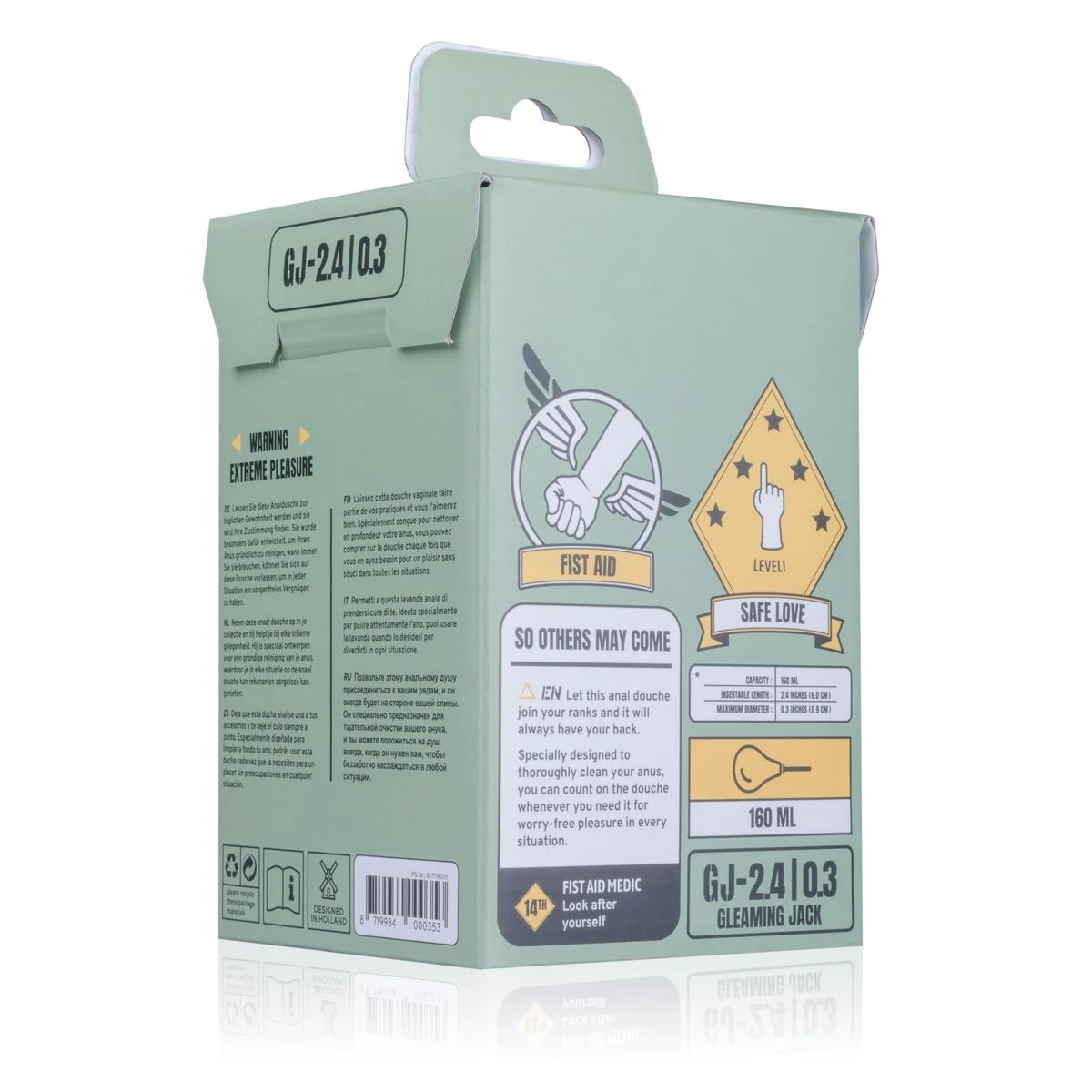 BUTTR GleamingJack Intimdusche schwarz, für Unisex geeignet und mit 150 mm Länge
