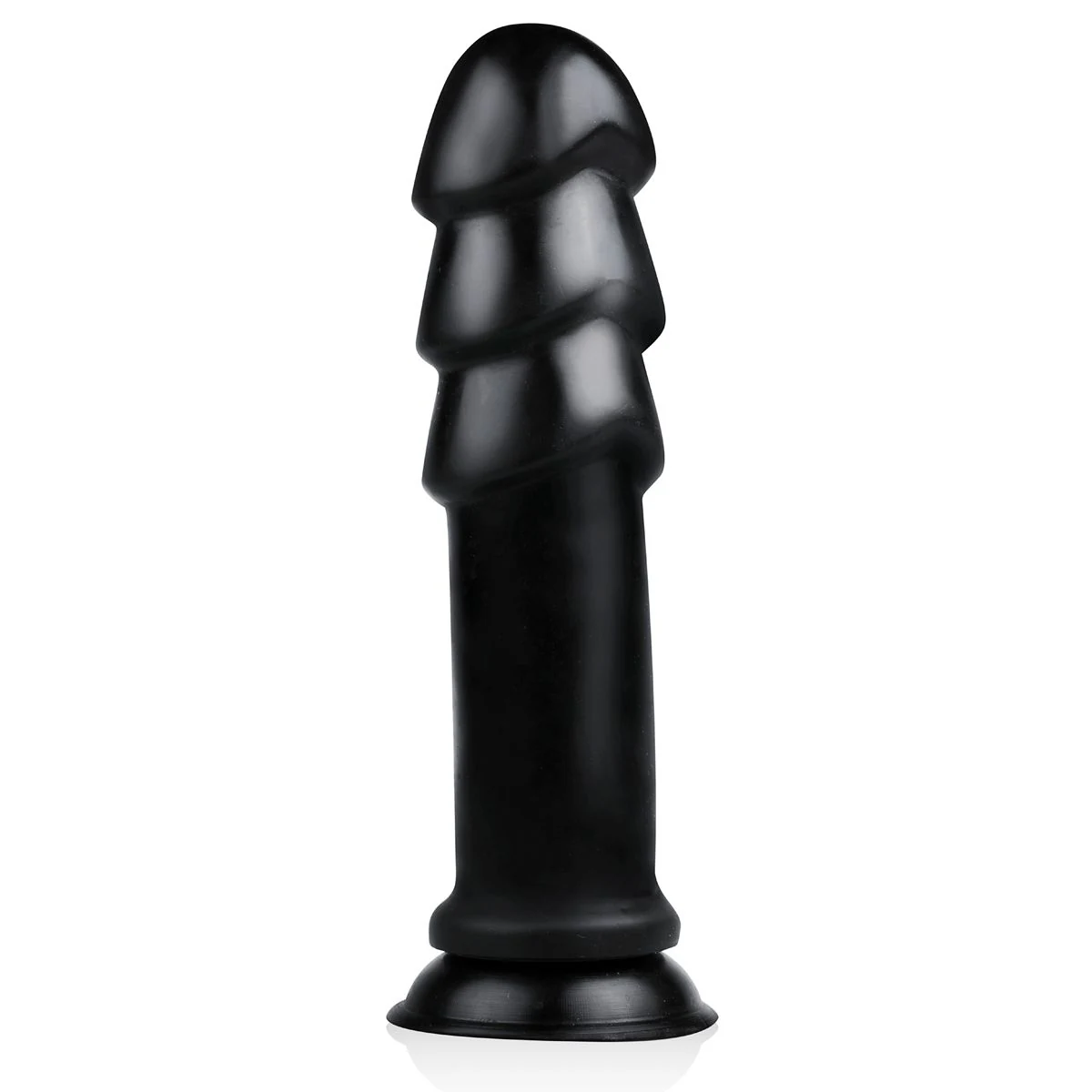 BUTTR MadBull Muzzl XXL Dildo in Schwarz mit geripptem Kopf und breiter Basis