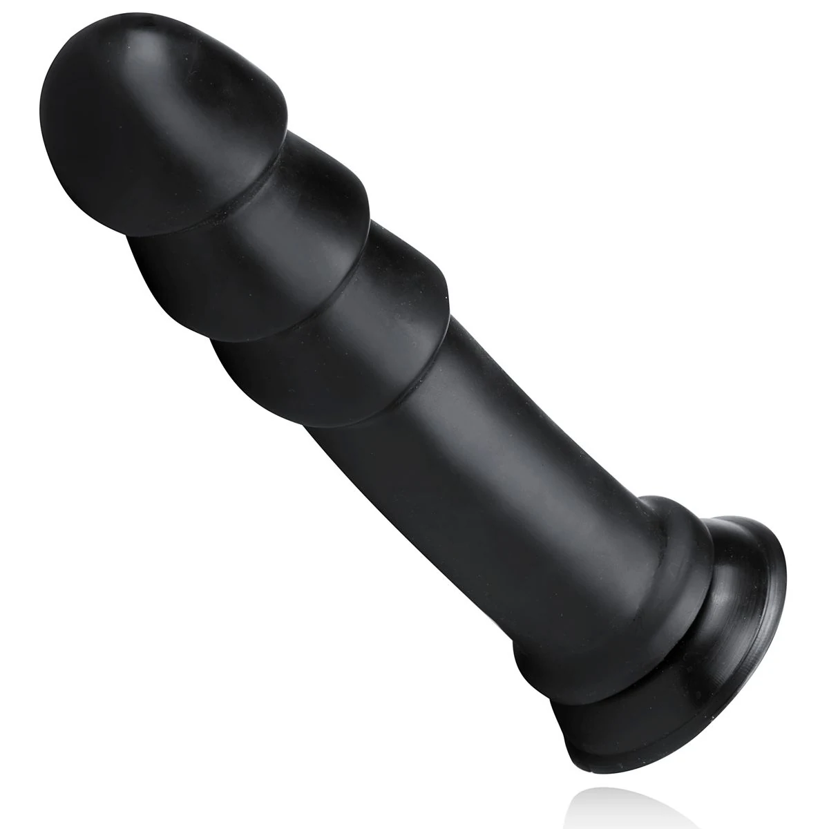 BUTTR MadBull Muzzl Dildo mit runder Spitze, großen Rippen und schwarzem Design