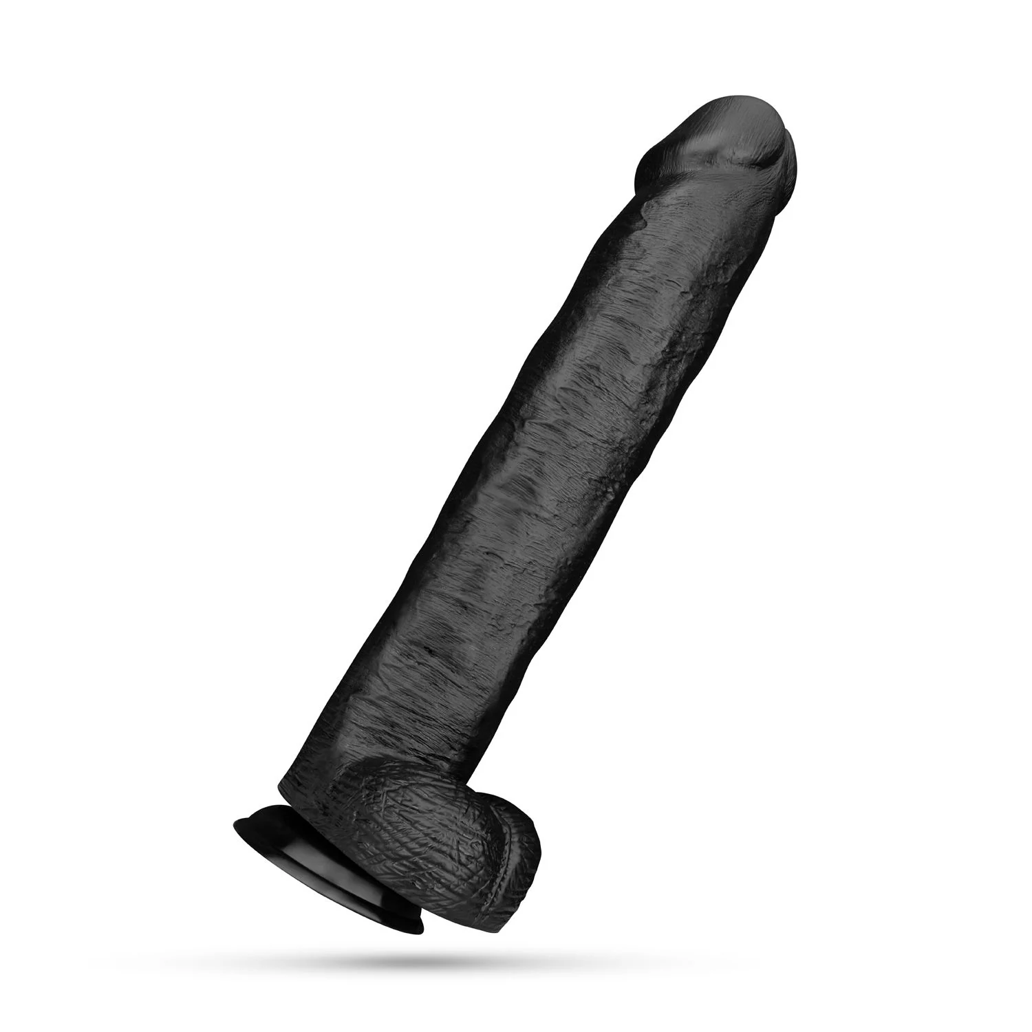 Schwarzer BUTTR Dildo mit Venenstruktur und extra großer Form