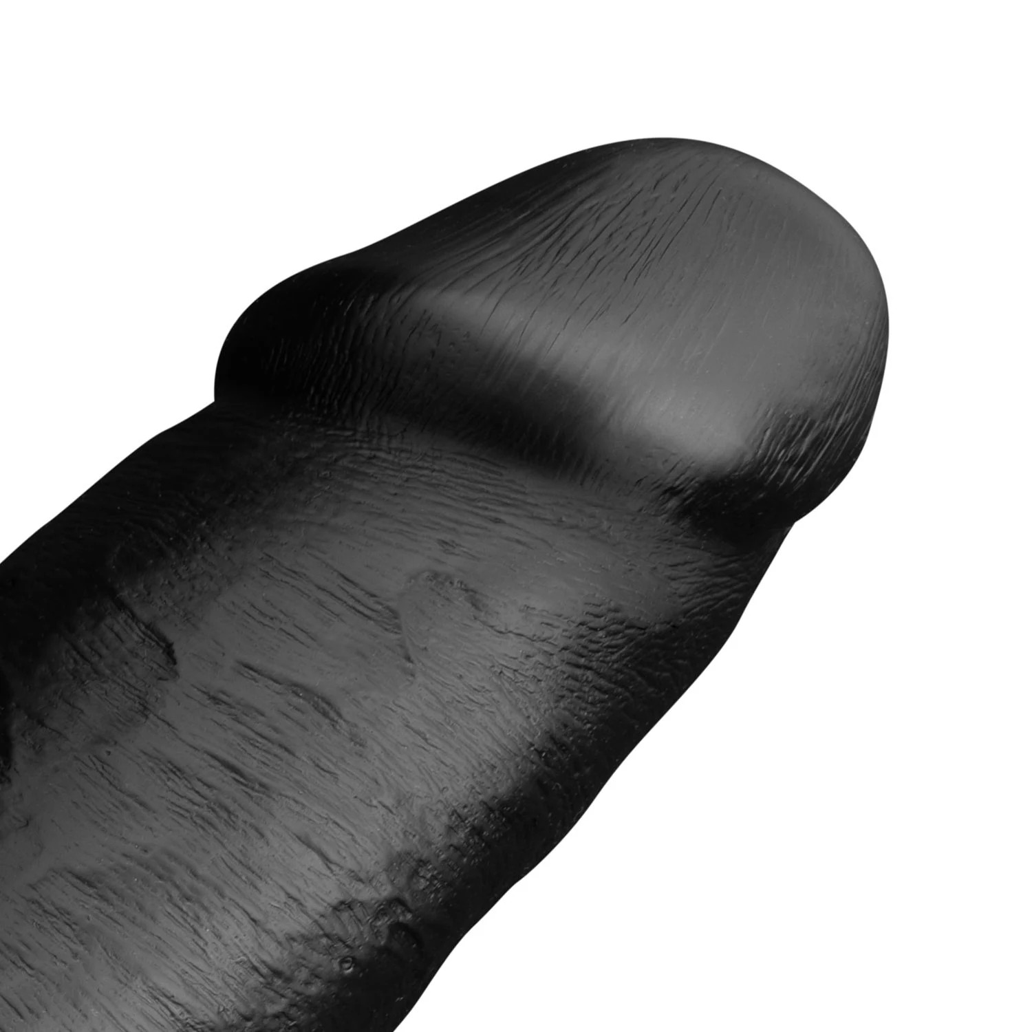 Riesiger schwarzer Dildo mit glattem Material und Saugnapf
