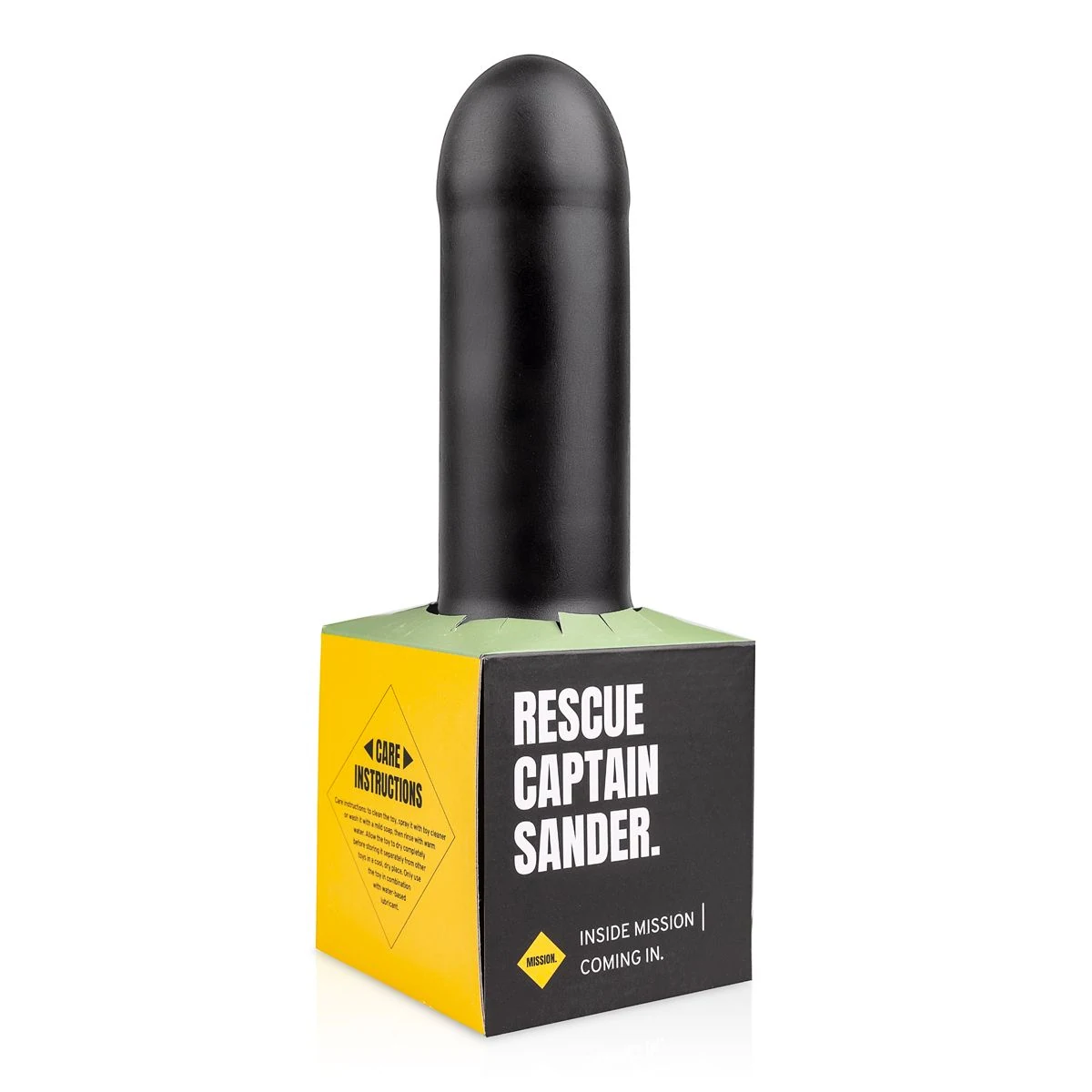 Glatter schwarzer Dildo mit Saugnapf und breiter Basis