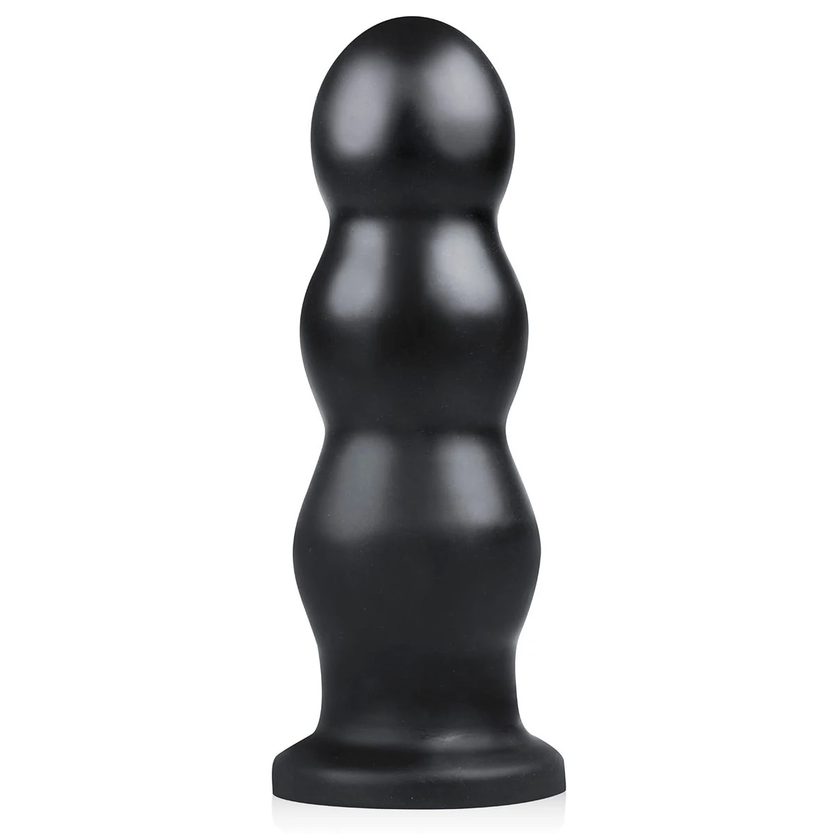 BUTTR Tactical III XXL Analplug schwarz mit geripptem Schaft und breiter flacher Basis