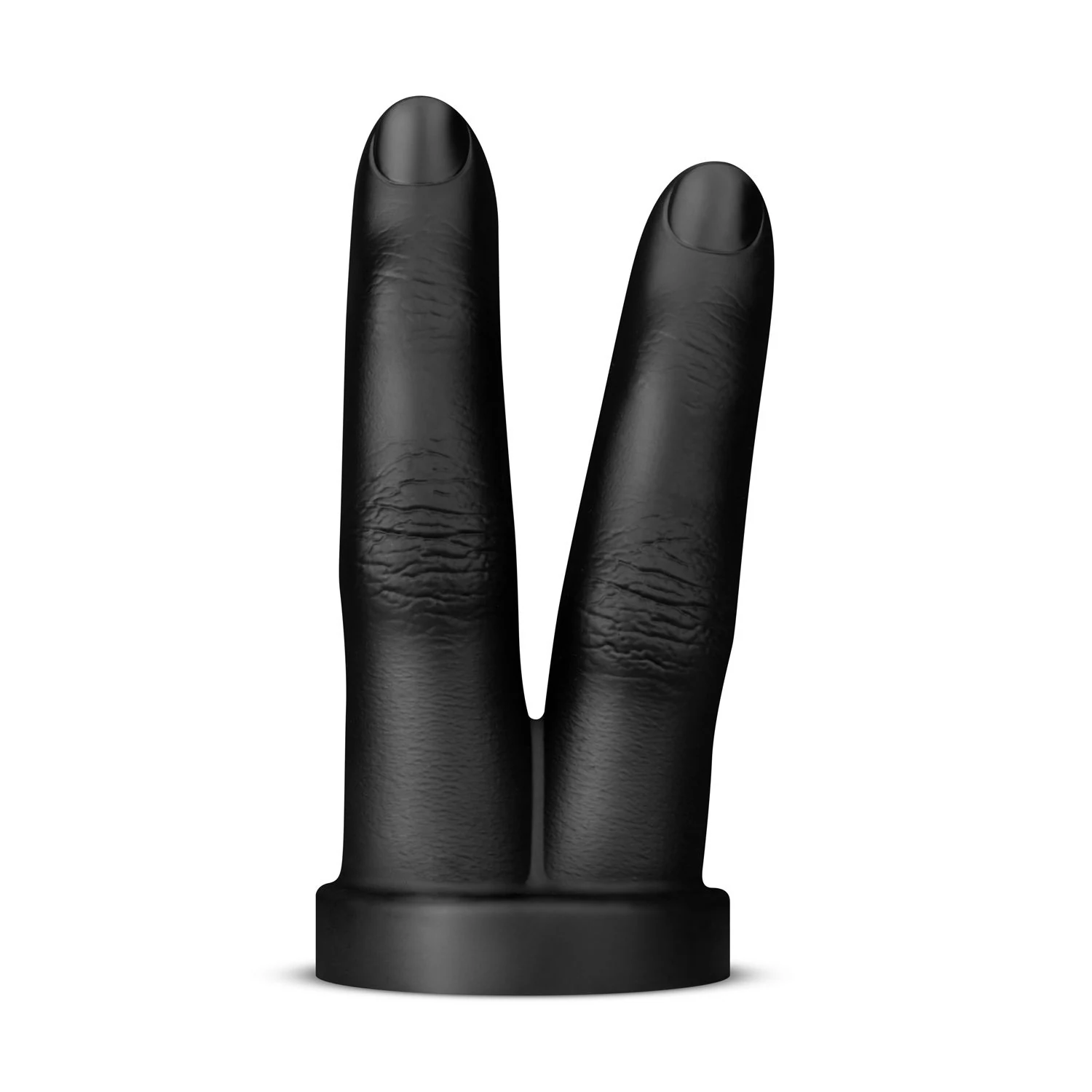 BUTTR Victory doppelter Finger Butt Plug in Schwarz mit realistischer Fingerform