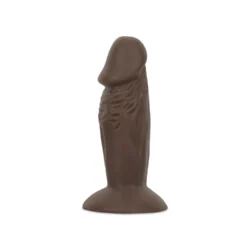 Charlie Mini Dildo mit Saugnapf, 11,5 cm, braun und realistisch gestaltet