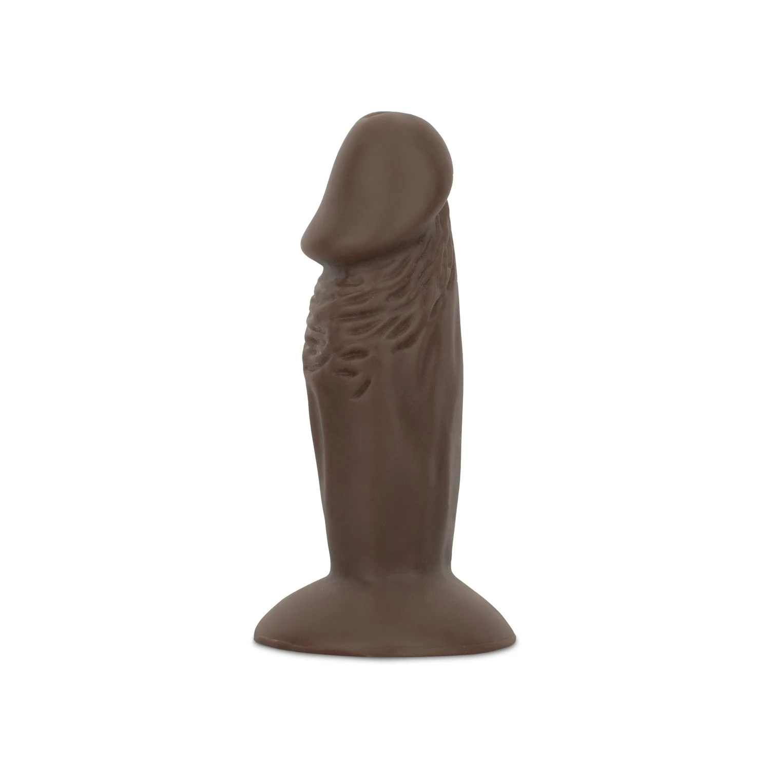 Charlie Mini Dildo mit Saugnapf, 11,5 cm, braun und realistisch gestaltet