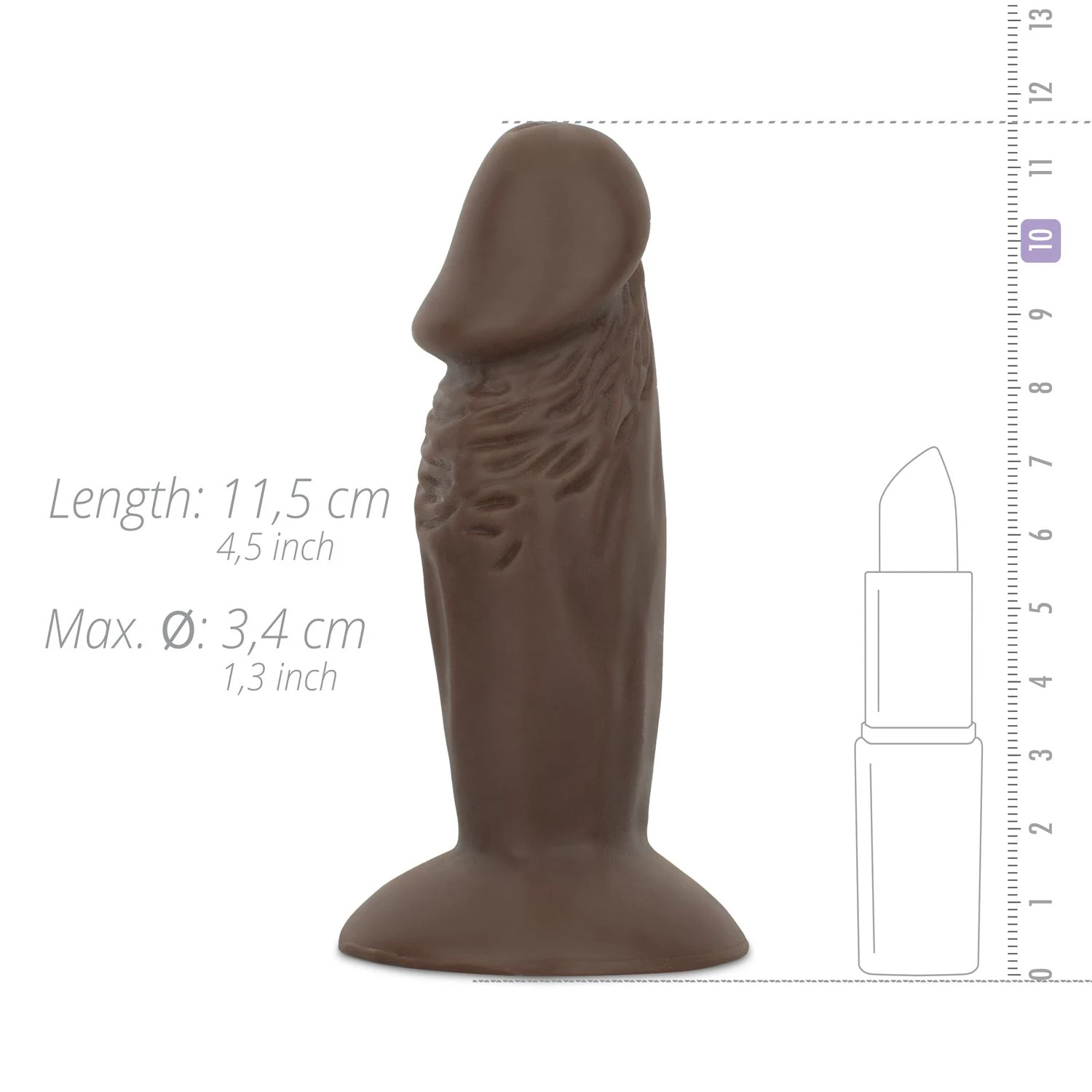 Biegsamer Mini Dildo Charlie, geeignet für Anfänger und Strap-On