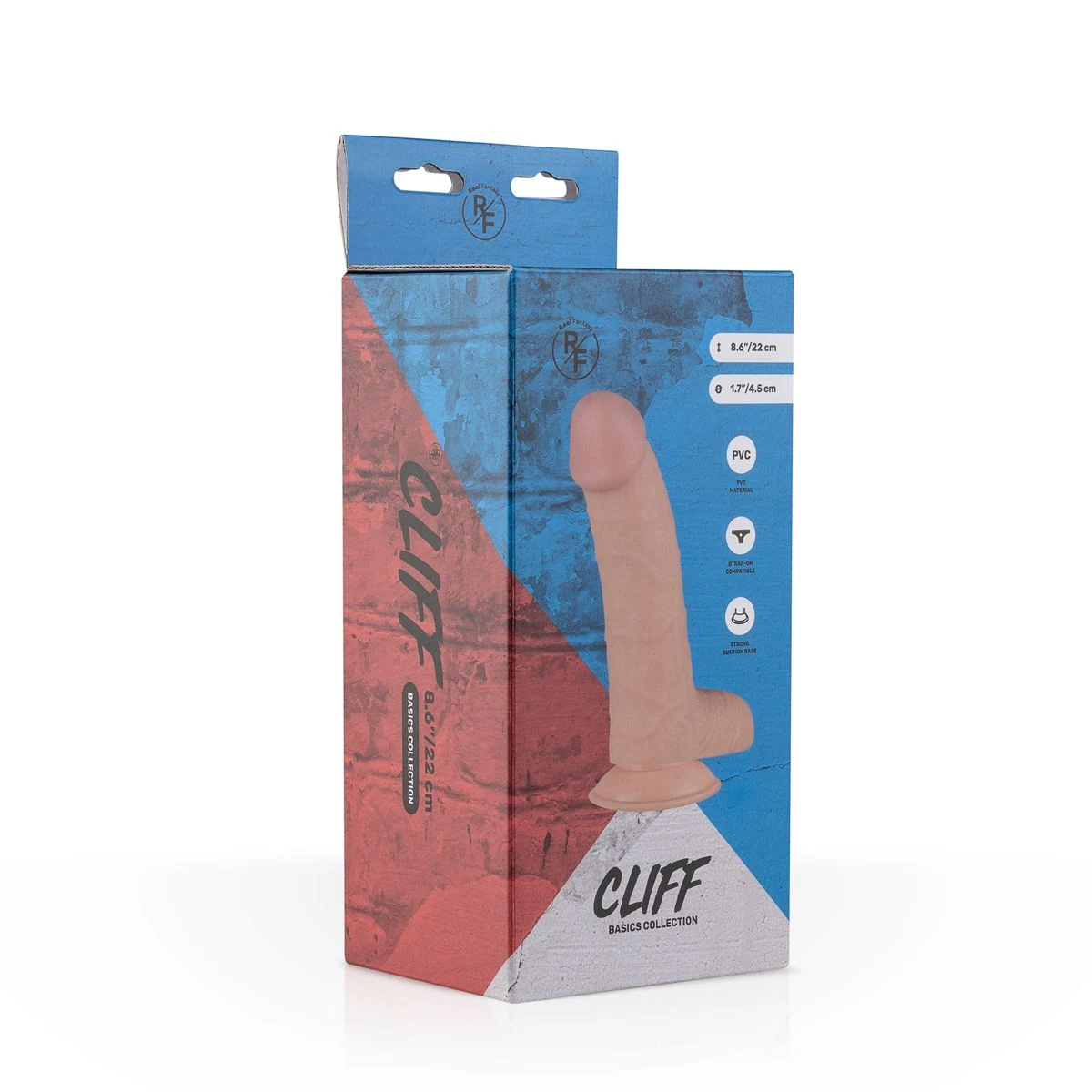 Wasserfester realistischer Dildo Cliff mit Venenstruktur