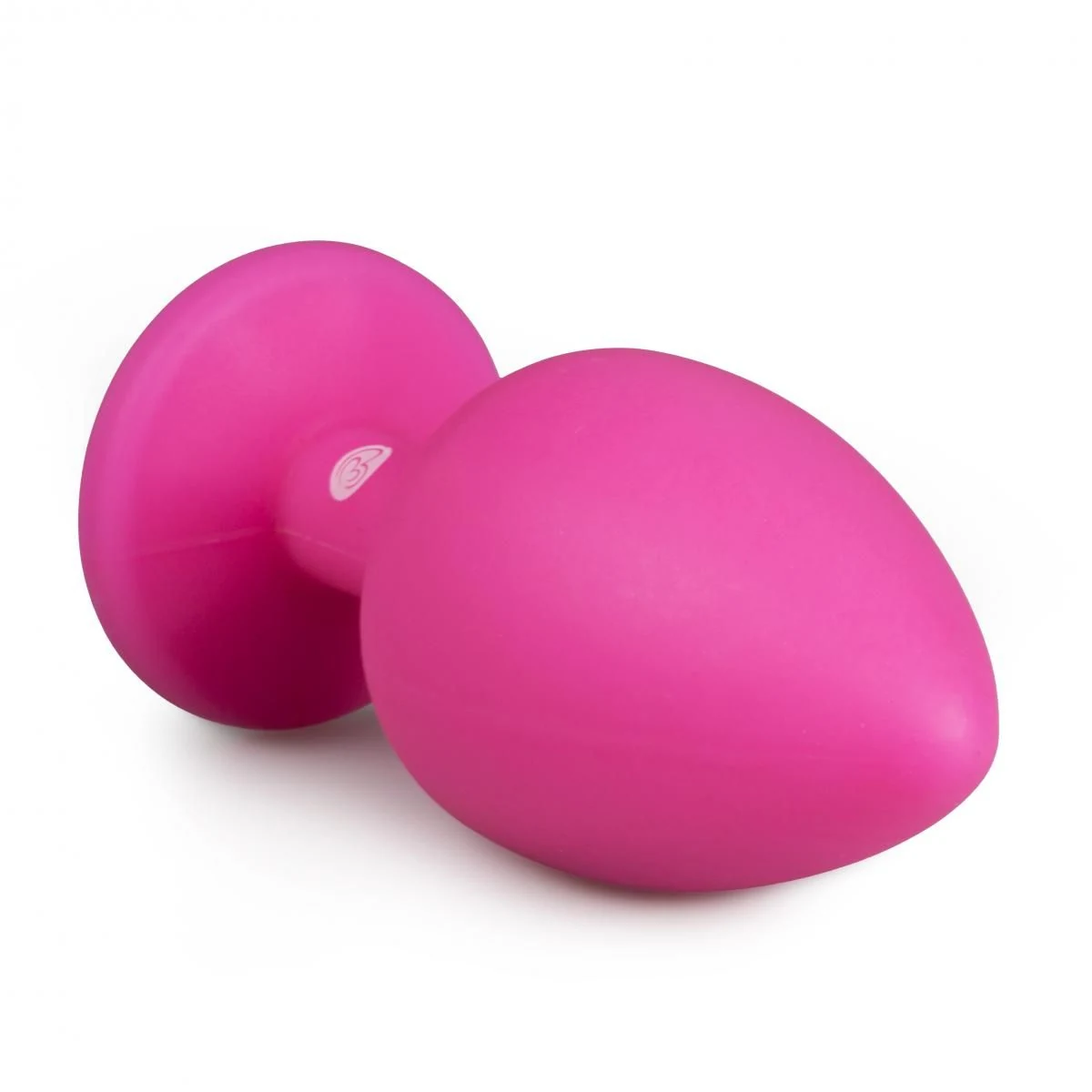 Großer Analplug mit 100 mm Länge, rosa Silikon und Strassverzierung