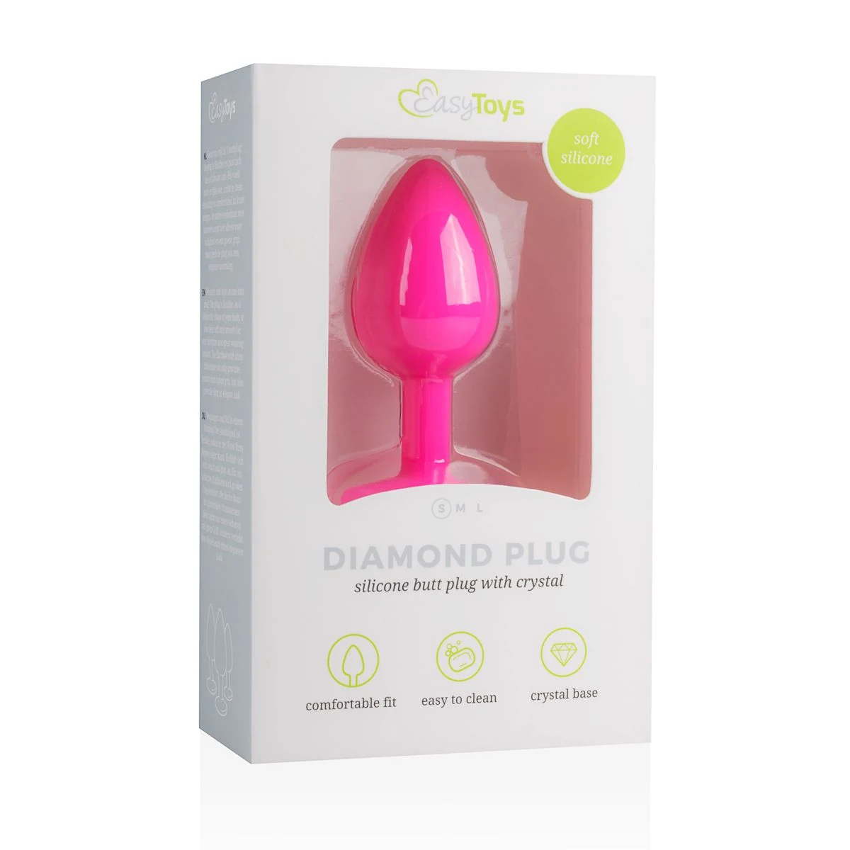 Rosa Silikon-Analplug der Toys Anal Collection mit Strassverzierung
