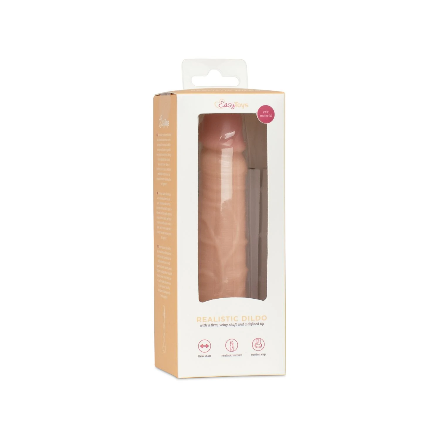 Beigefarbener Dildo 12 cm mit Venenstruktur und einfacher Handhabung