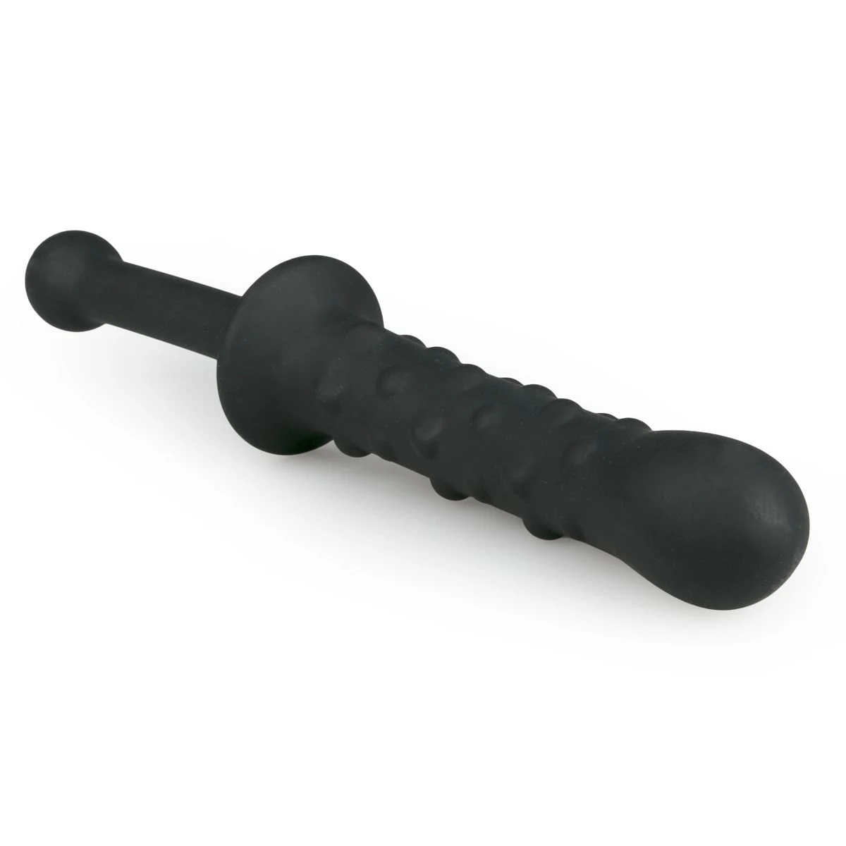 Biegsamer Silikon-Dildo mit schlankem Ende und genopptem Schaft