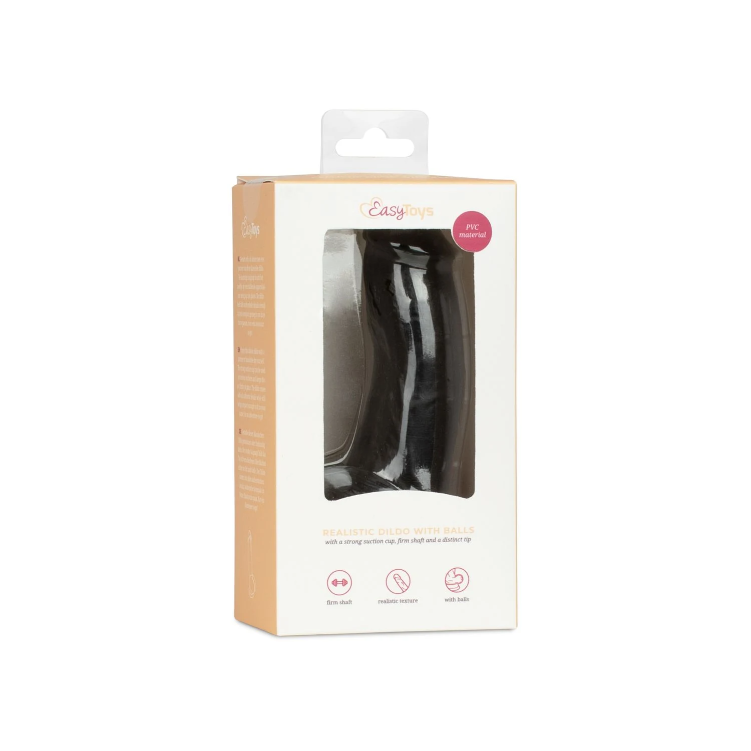 Dildo mit Hoden 12 cm in Schwarz für vaginale und anale Penetration