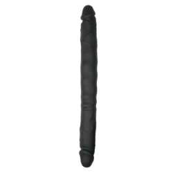 Doppeldildo Schwarz aus Silikon von Toys Dildo Collection mit zwei verwendbaren Enden