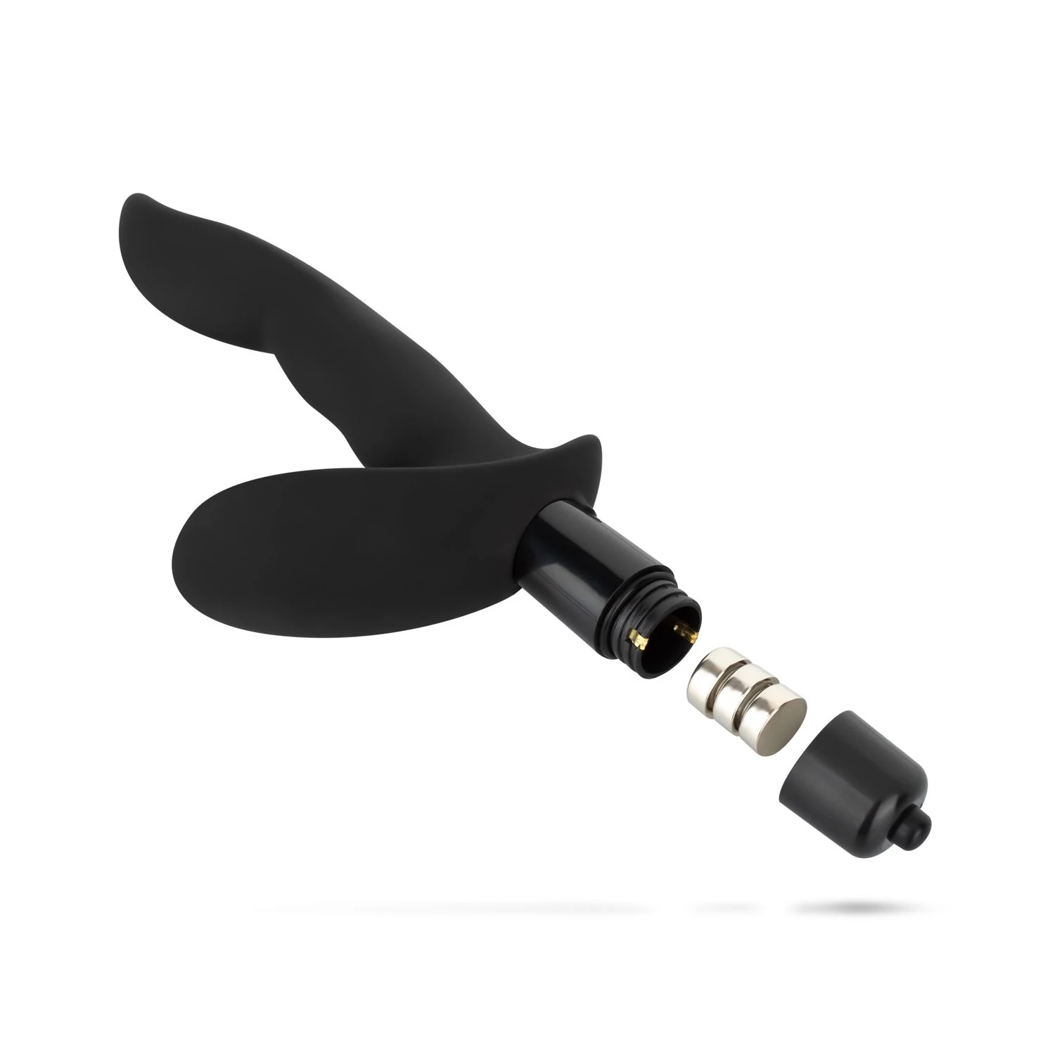 Schwarzer Prostata Vibrator mit 120 mm Länge und 25 mm maximalem Durchmesser