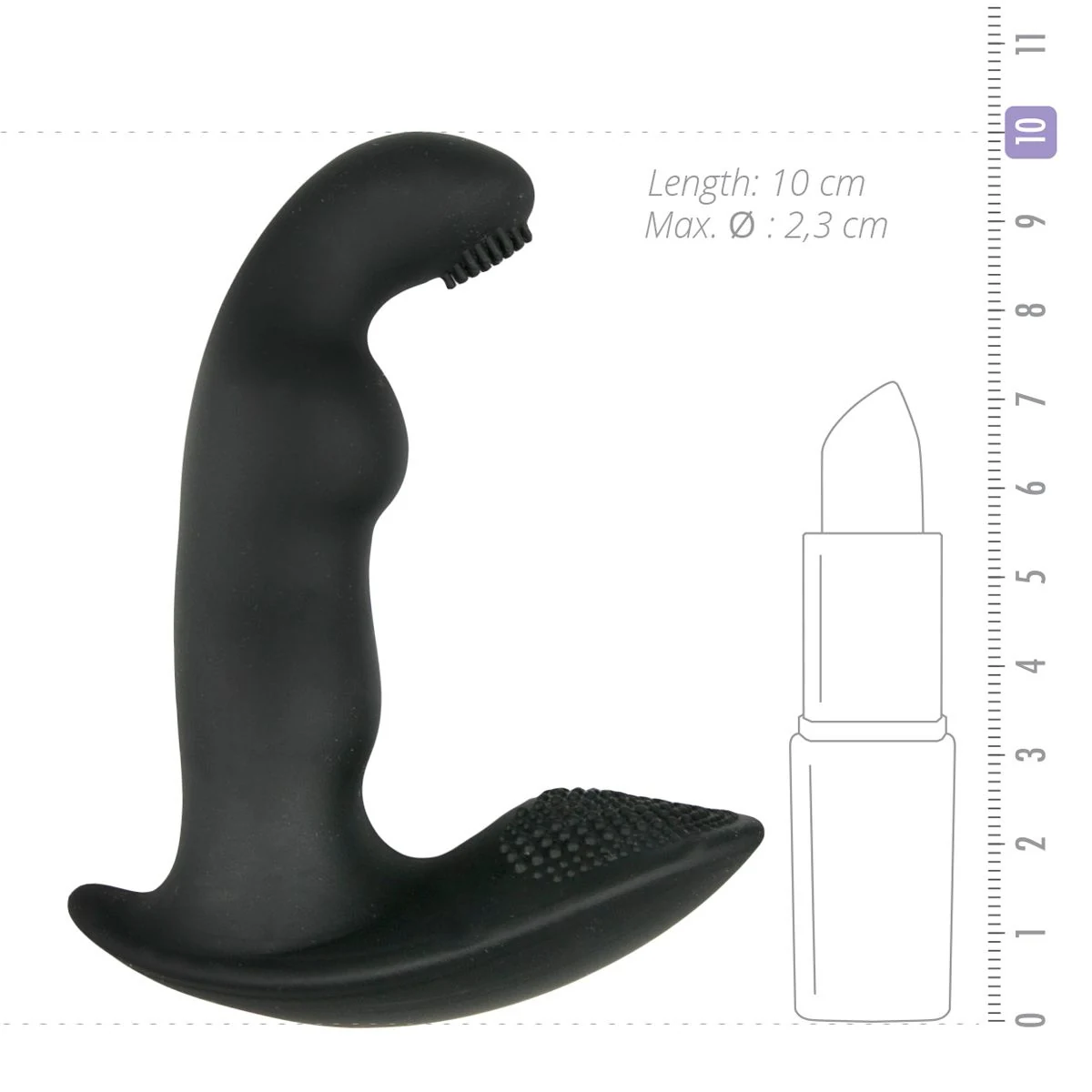 Schwarzer Prostatavibrator von Toys Men Only mit Standard-Vibration