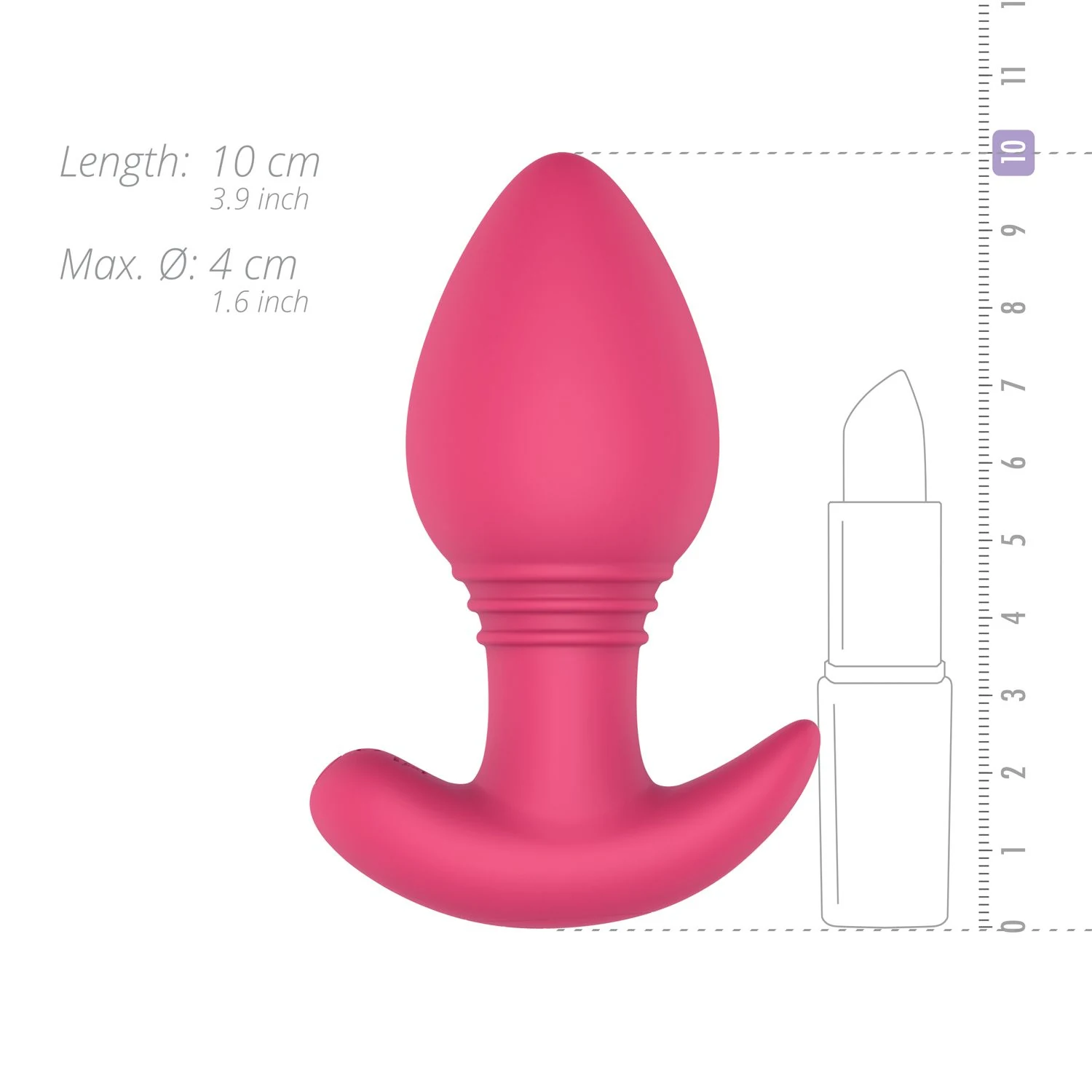 Rosa EasyConnect Analplug mit Silikonoberfläche