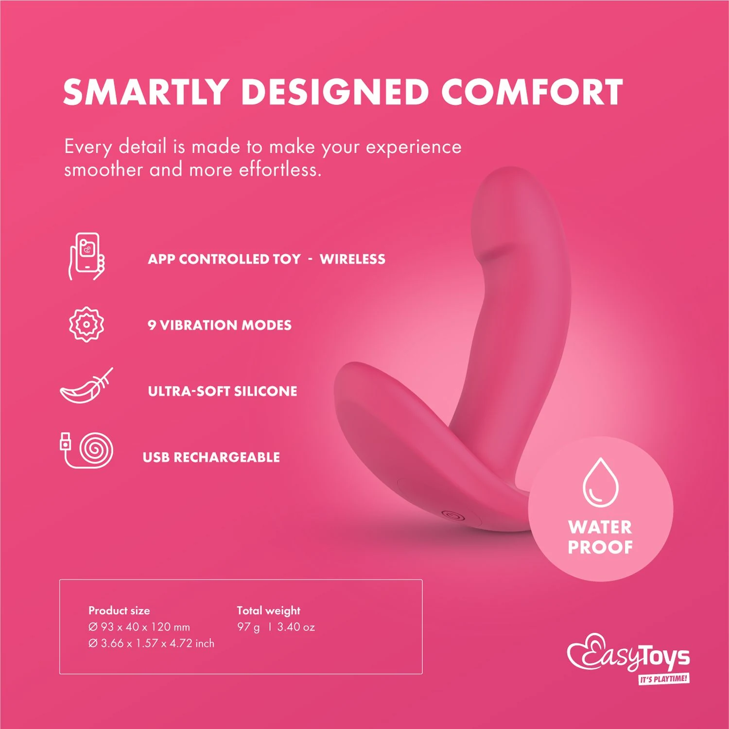 EasyConnect Ivy Vibrator für Anus, Vagina, G-Punkt und Prostata