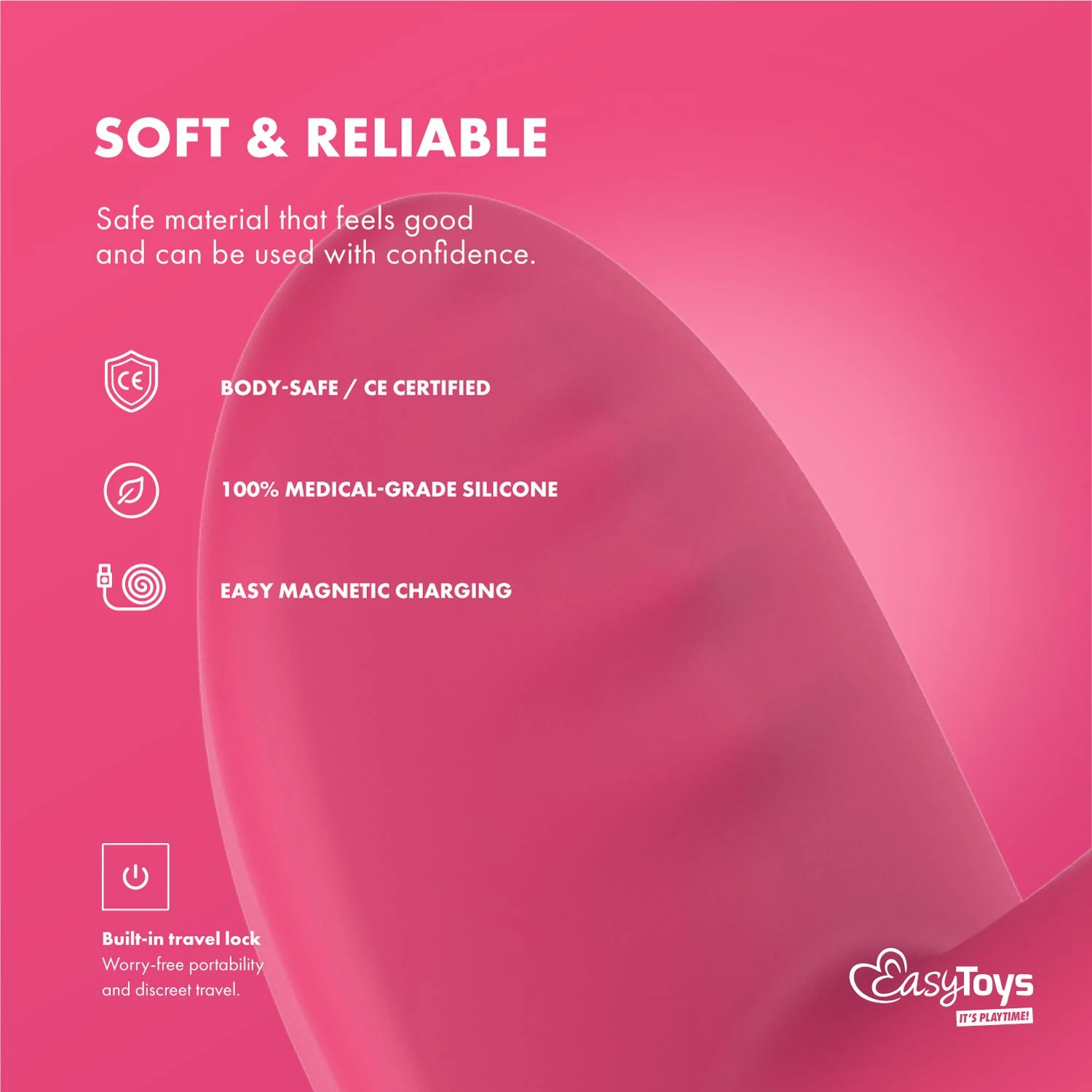 Rosa Silikon-Vibrator EasyConnect Ivy für unisex Nutzung
