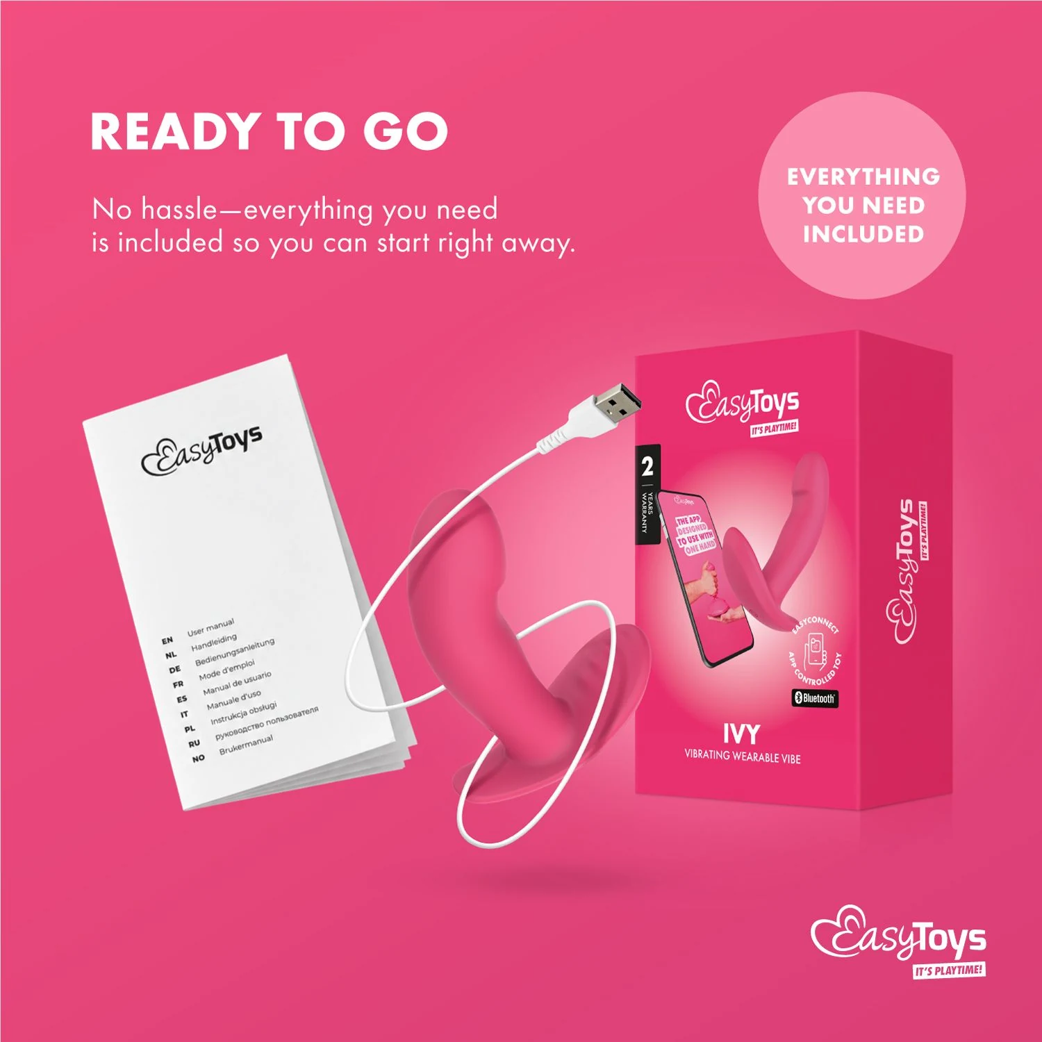 Tragbarer Vibrator Ivy für diskreten freihändigen Genuss