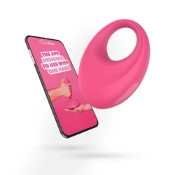 EasyConnect Leo app-gesteuerter Penisring in Rosa mit Vibrationsfunktion