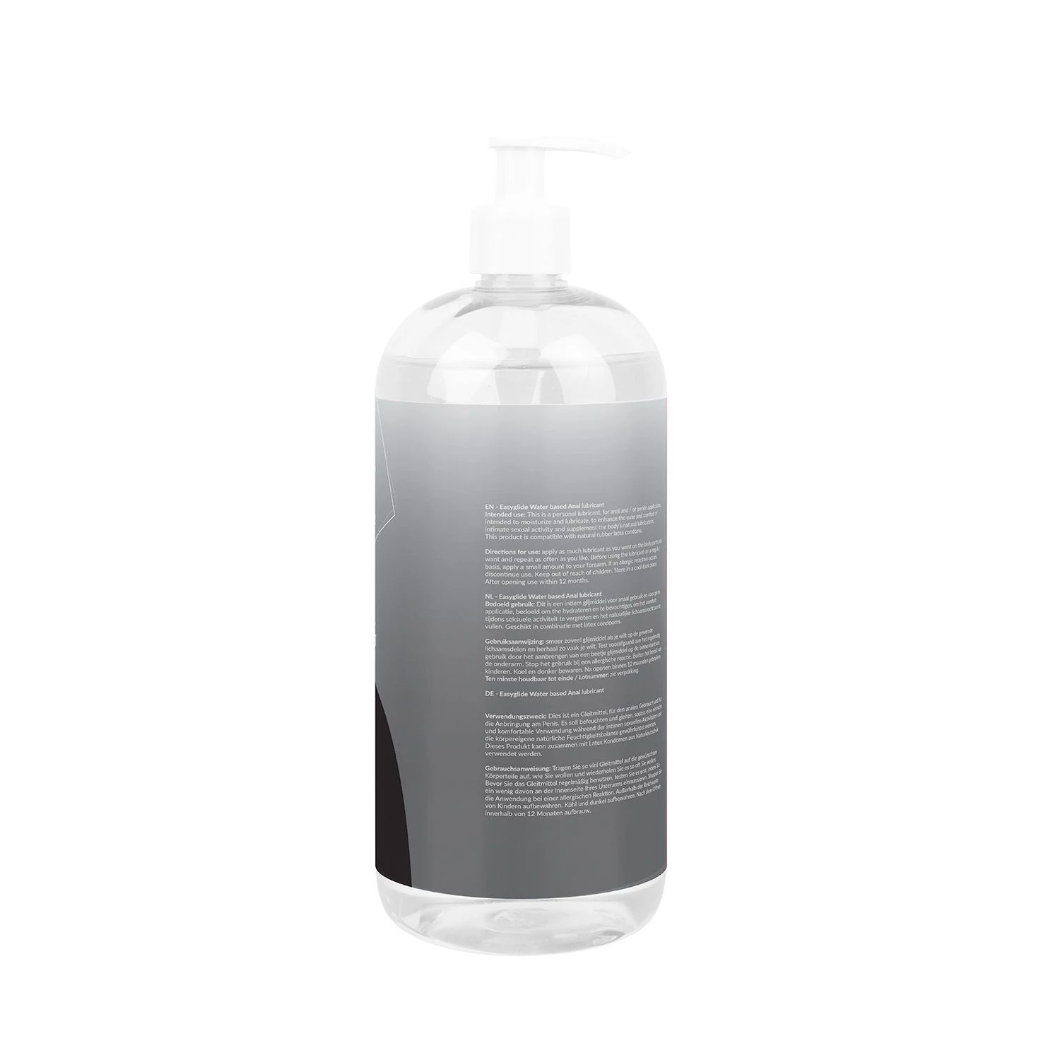Durchsichtiges EasyGlide Analgleitmittel 1.000 ml, vegan und unisex geeignet