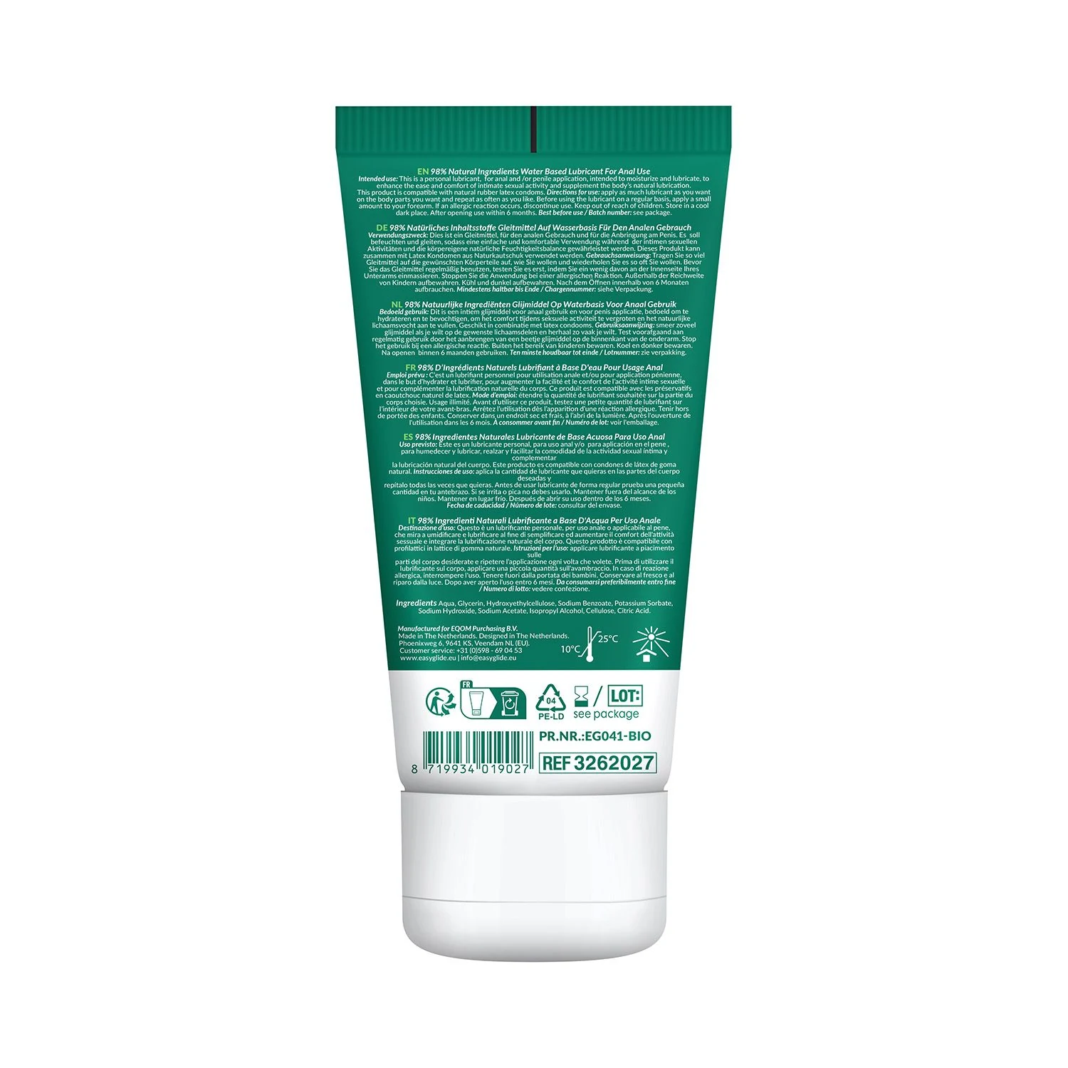 EasyGlide Bio & Natural Anal Gleitmittel auf Wasserbasis, 100 ml