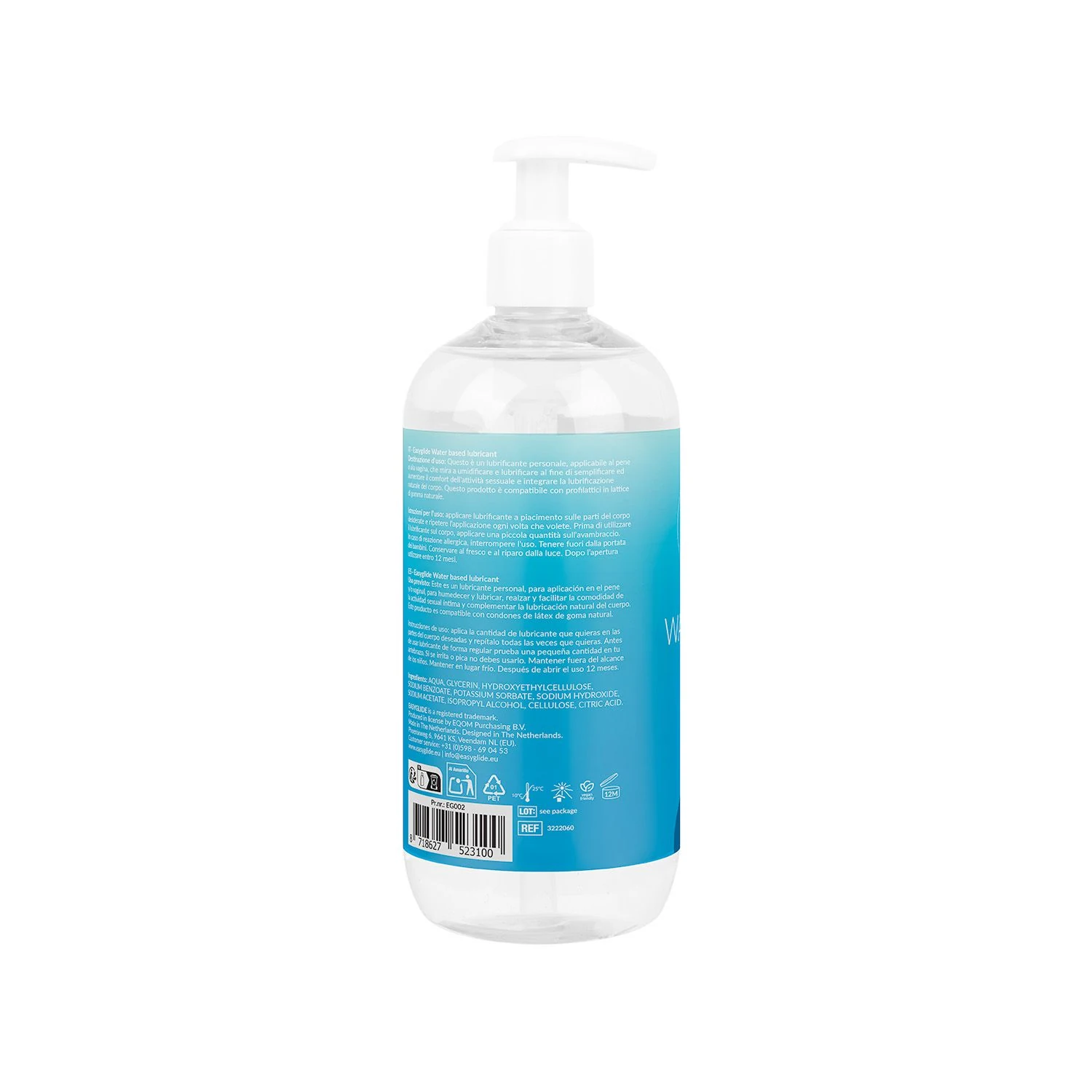 EasyGlide wasserbasiertes Gleitgel 500 ml, geeignet für Unisex