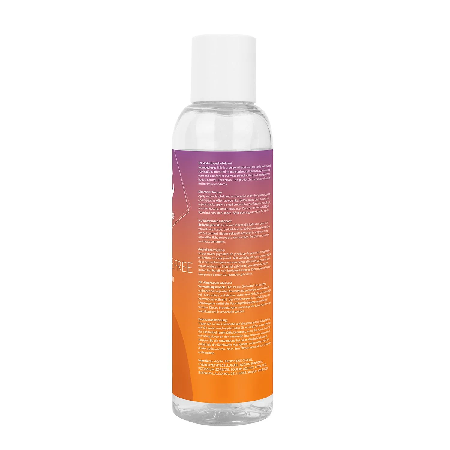 Durchsichtiges EasyGlide Gleitmittel auf Wasserbasis ohne Glycerin