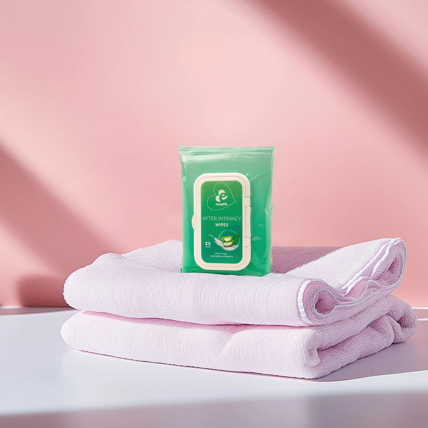 Packung EasyGlide Nach-Intimität-Tücher, sanft zur Haut und pflegend