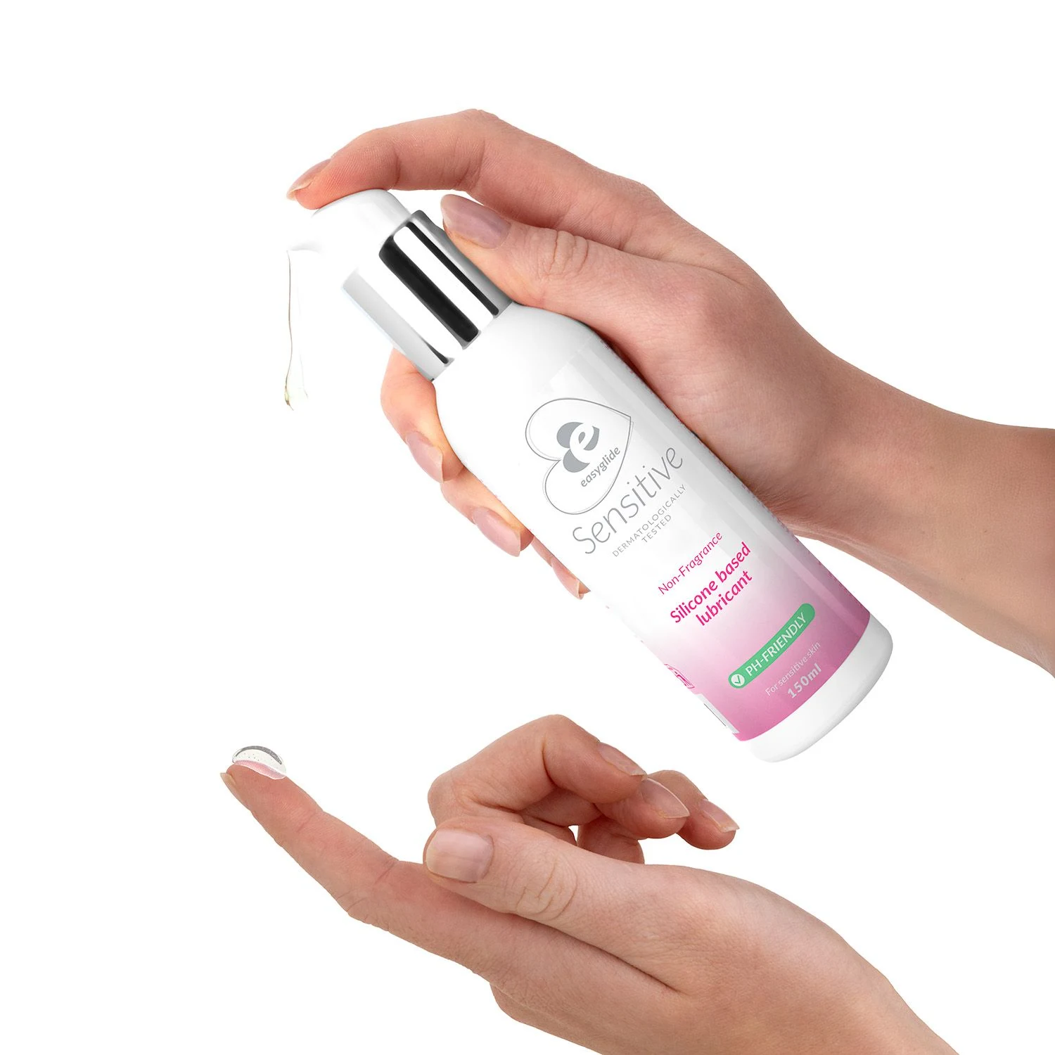 Durchsichtiges EasyGlide Sensitive Silikon Gleitmittel in 150-ml-Packung
