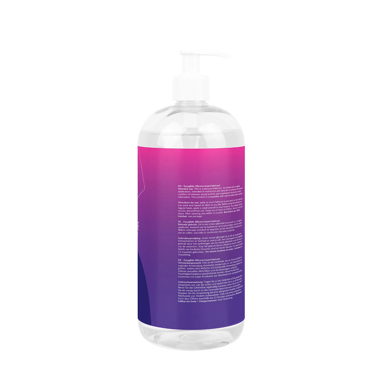 EasyGlide Silikongleitmittel 1.000 ml, vegan und für Latexkondome geeignet