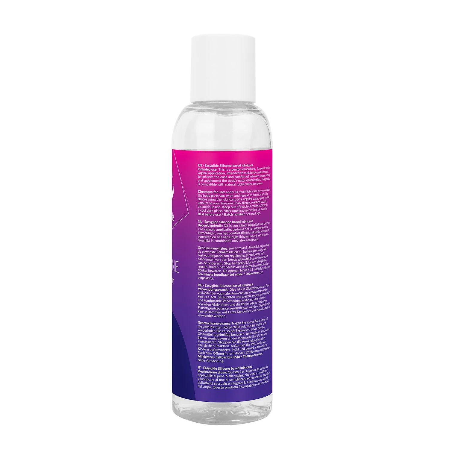 Durchsichtiges EasyGlide Silikongleitmittel für Unisex