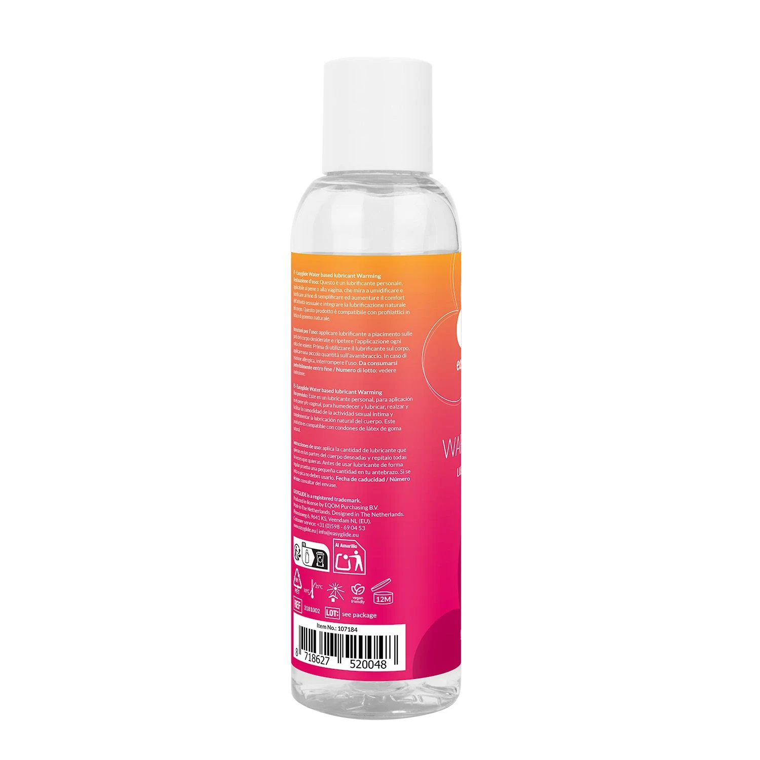 Wärmendes Gleitgel von EasyGlide, durchsichtig und vegan
