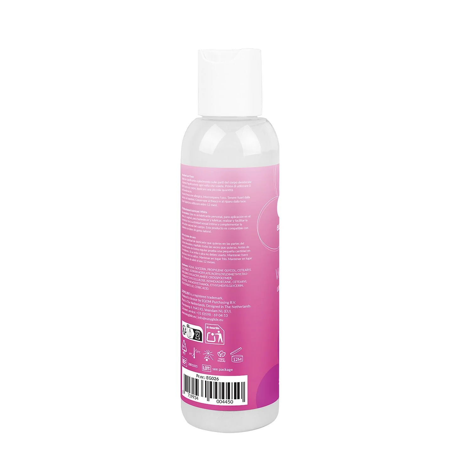 Weißes EasyGlide Gleitmittel auf Wasserbasis für Unisex-Anwendung