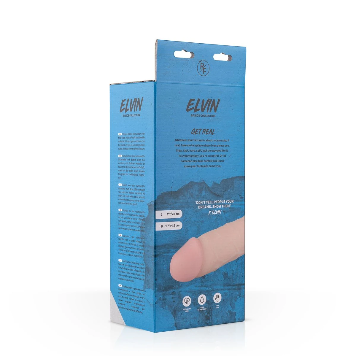 Biegsamer Elvin Dildo für unisex Nutzung in Beige