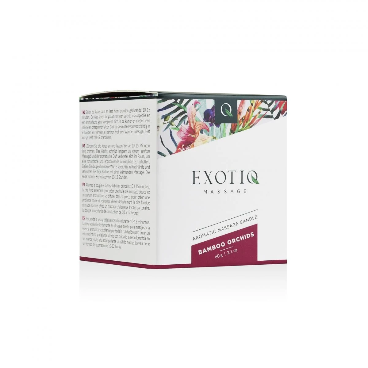 Massagekerze 60 g von Exotiq mit Ausguss für entspannende Massagen