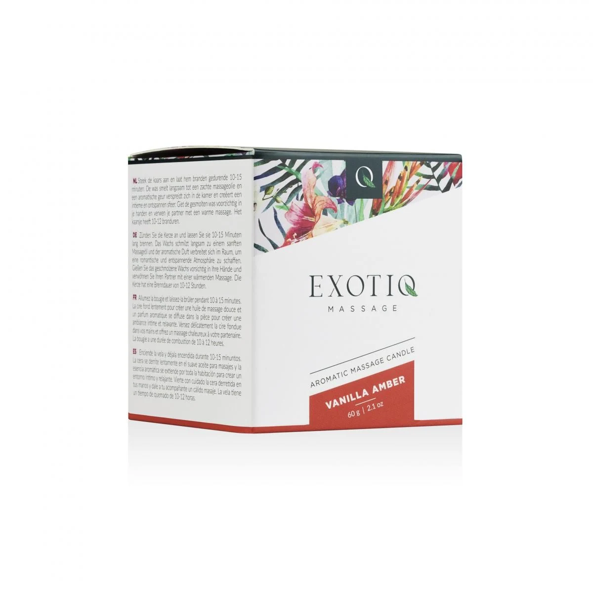 Unisex Massagekerze von Exotiq mit Vanille-Bernstein-Duft