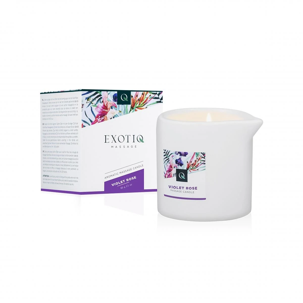 Exotiq Massagekerze Violet Rose 60 g für sinnliche Massagen