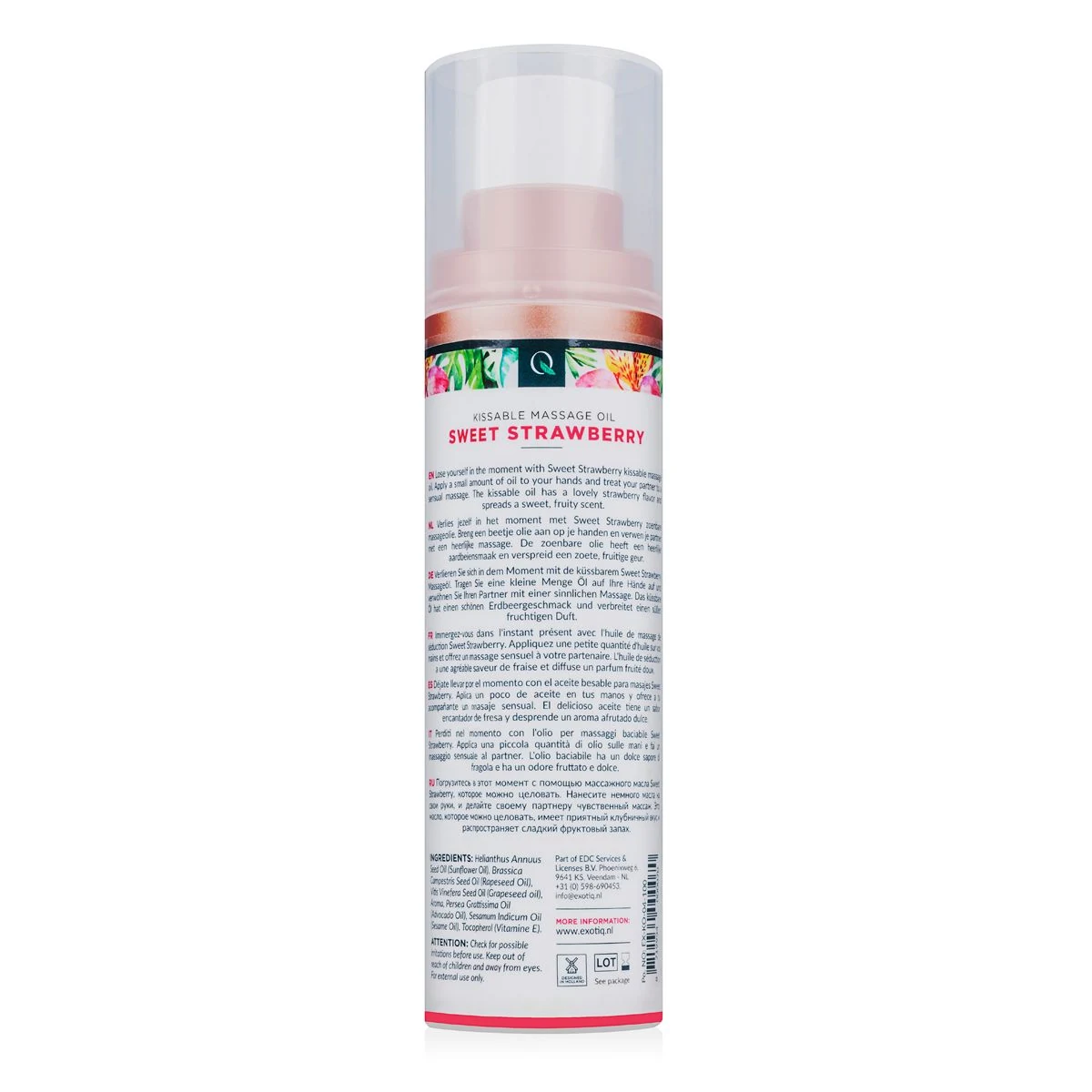 Aromatisches Exotiq Massageöl Erdbeerduft, unisex geeignet, Inhalt 100 ml