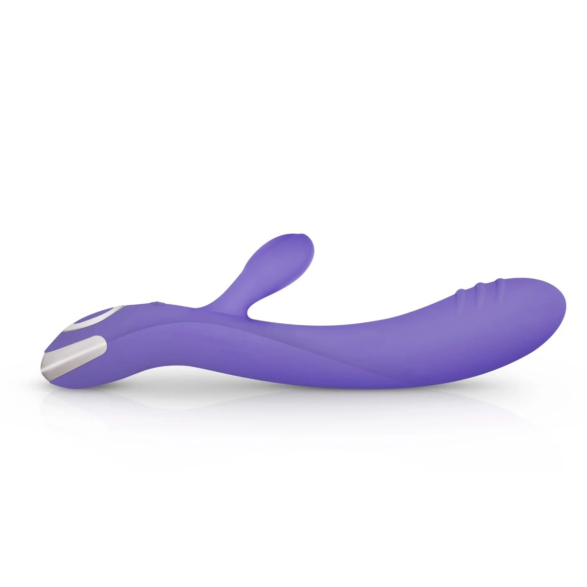 Lila Silikon Vibrator mit Druckknopf-Bedienung
