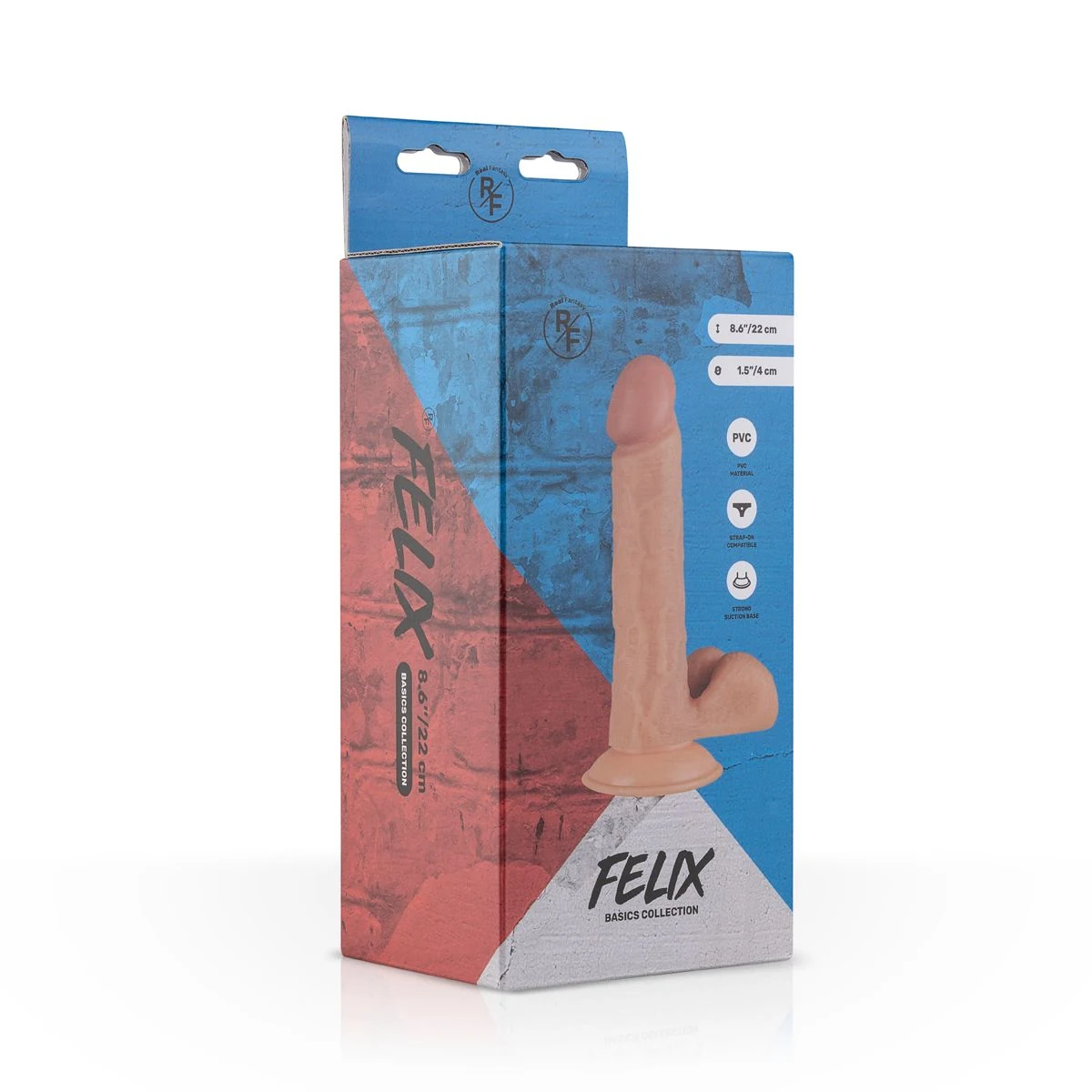 Unisex Dildo Felix in Beige, geeignet für Wasserbasis-Gleitmittel