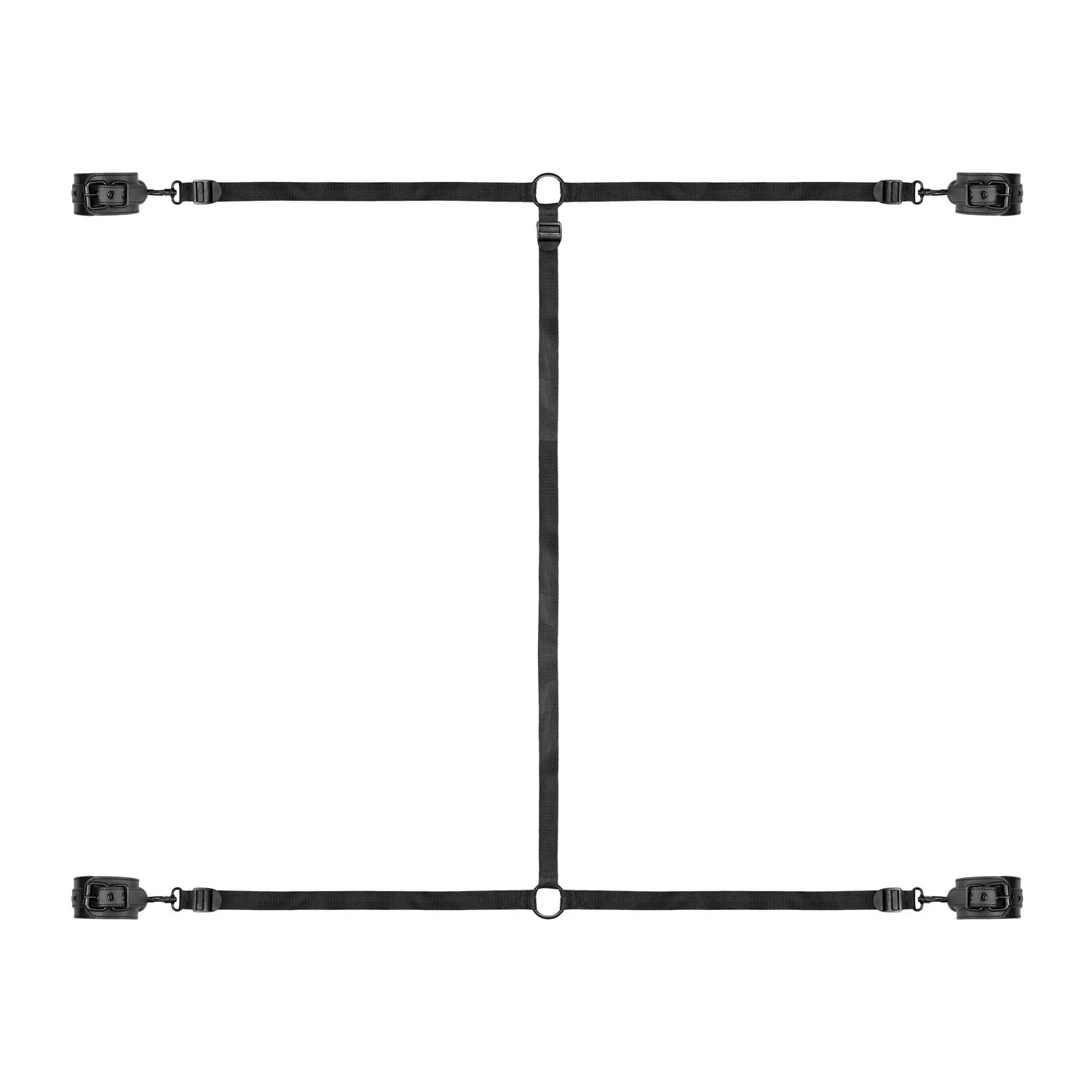 Under Mattress Restraint Set in Schwarz mit verstellbaren Bändern für jede Matratze