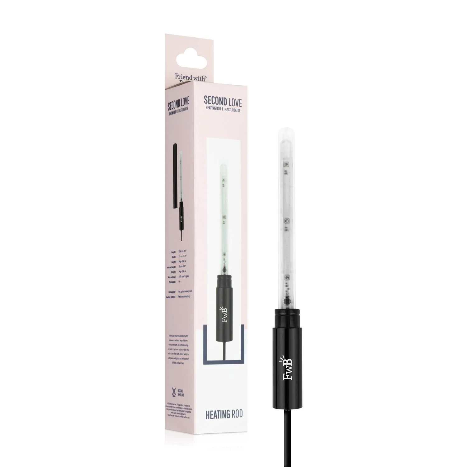 Friend with Benefits Heizstab mit hygienischem UV-Licht für Masturbatoren