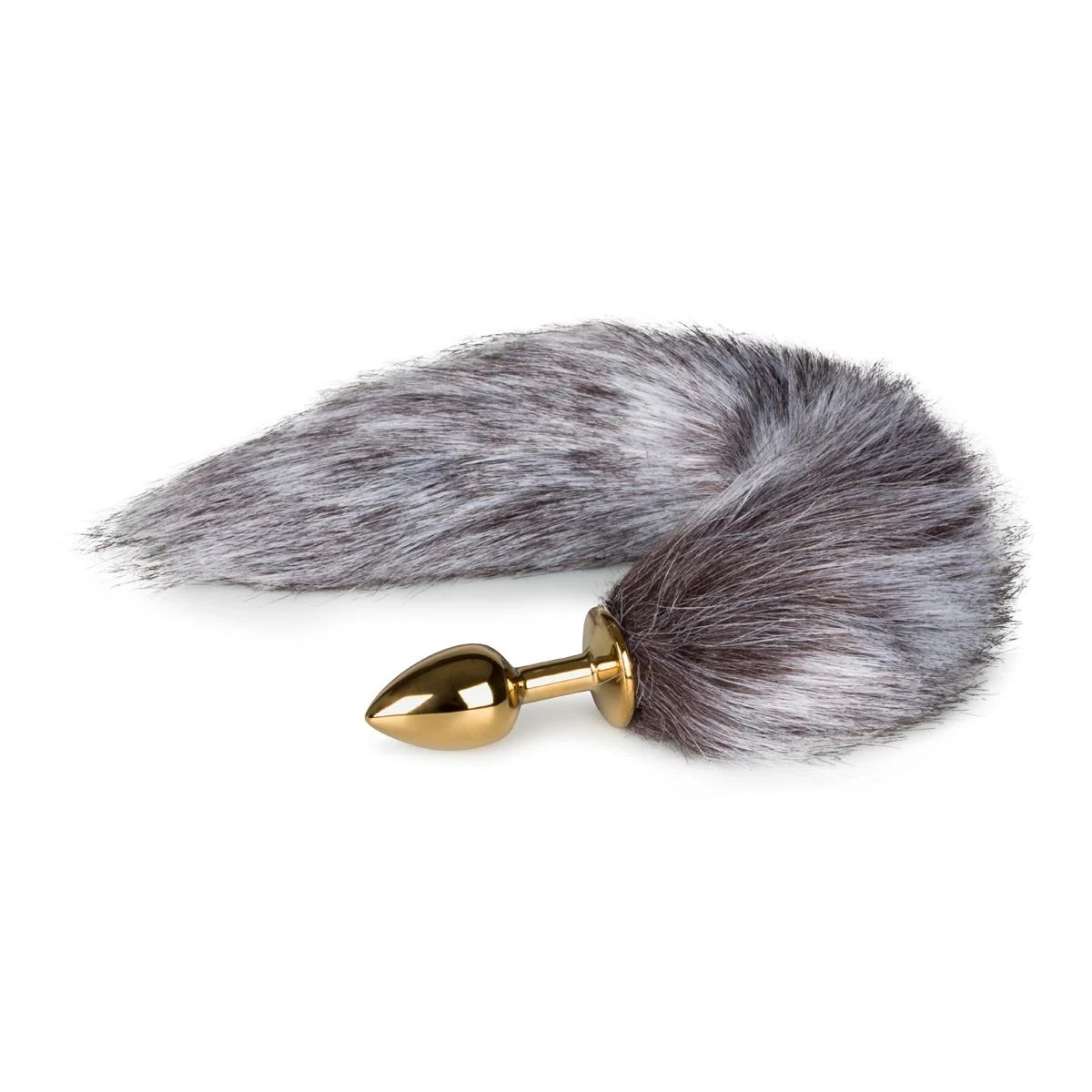 Fuchsschwanz Plug Gold von Toys Fetish Collection mit weichem Kunstfellschwanz