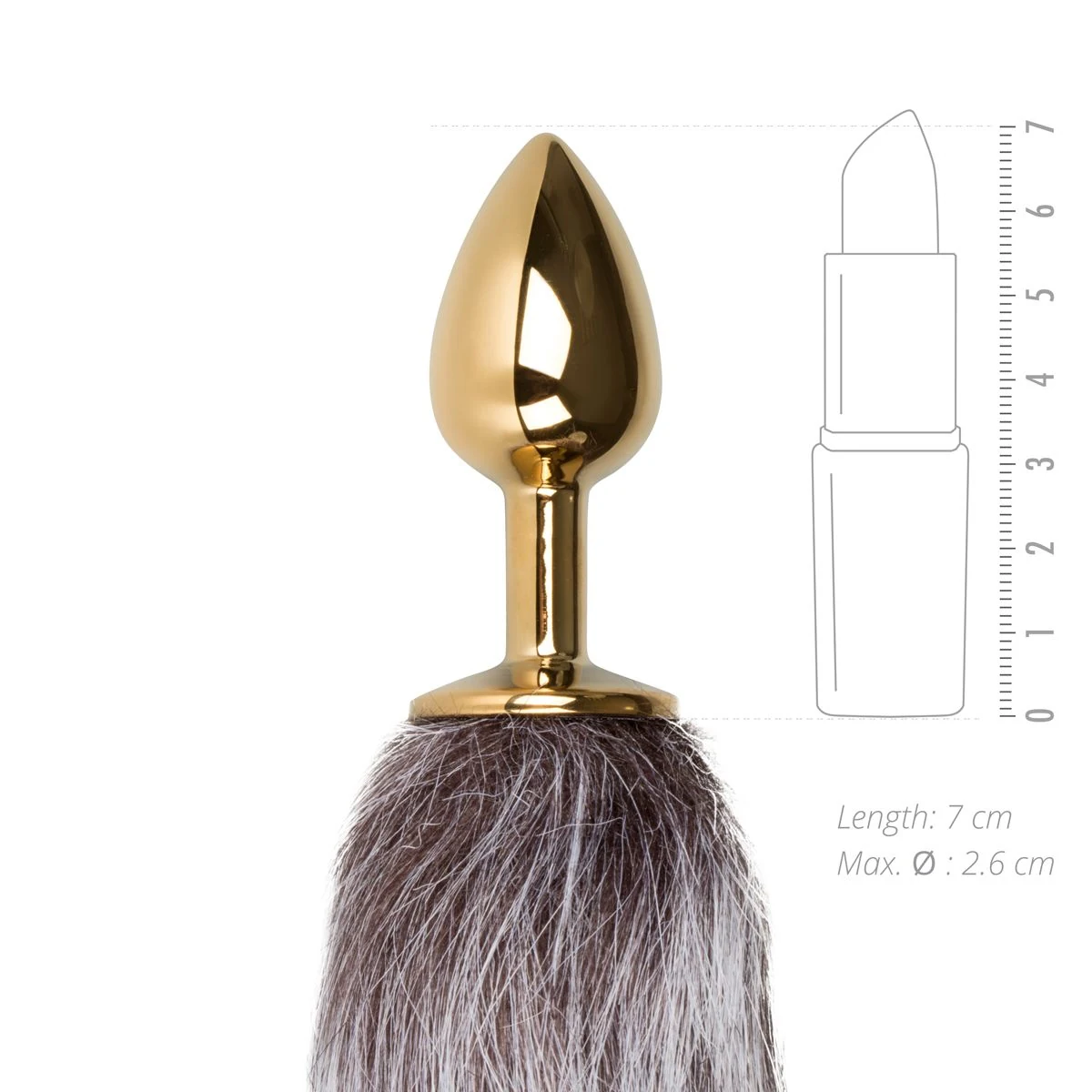 Goldener Fuchsschwanz Plug für Rollenspiele, geeignet für Unisex
