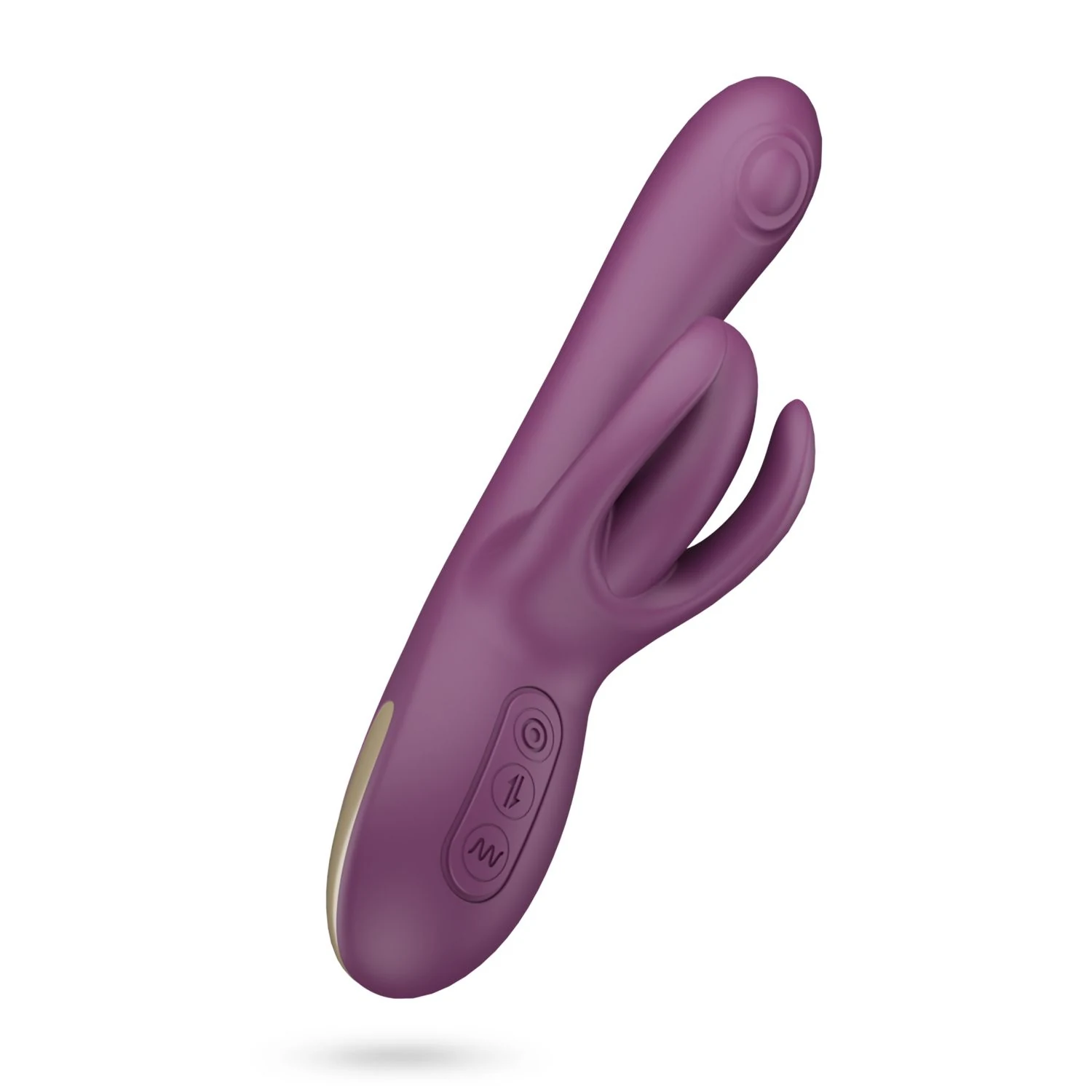 Rabbit Vibrator mit Druckknopf-Bedienung, USB-Ladekabel und verstellbarer Vibration