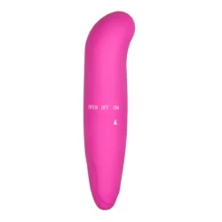 Rosa G-Punkt Minivibrator mit gebogener Spitze und glatter Textur