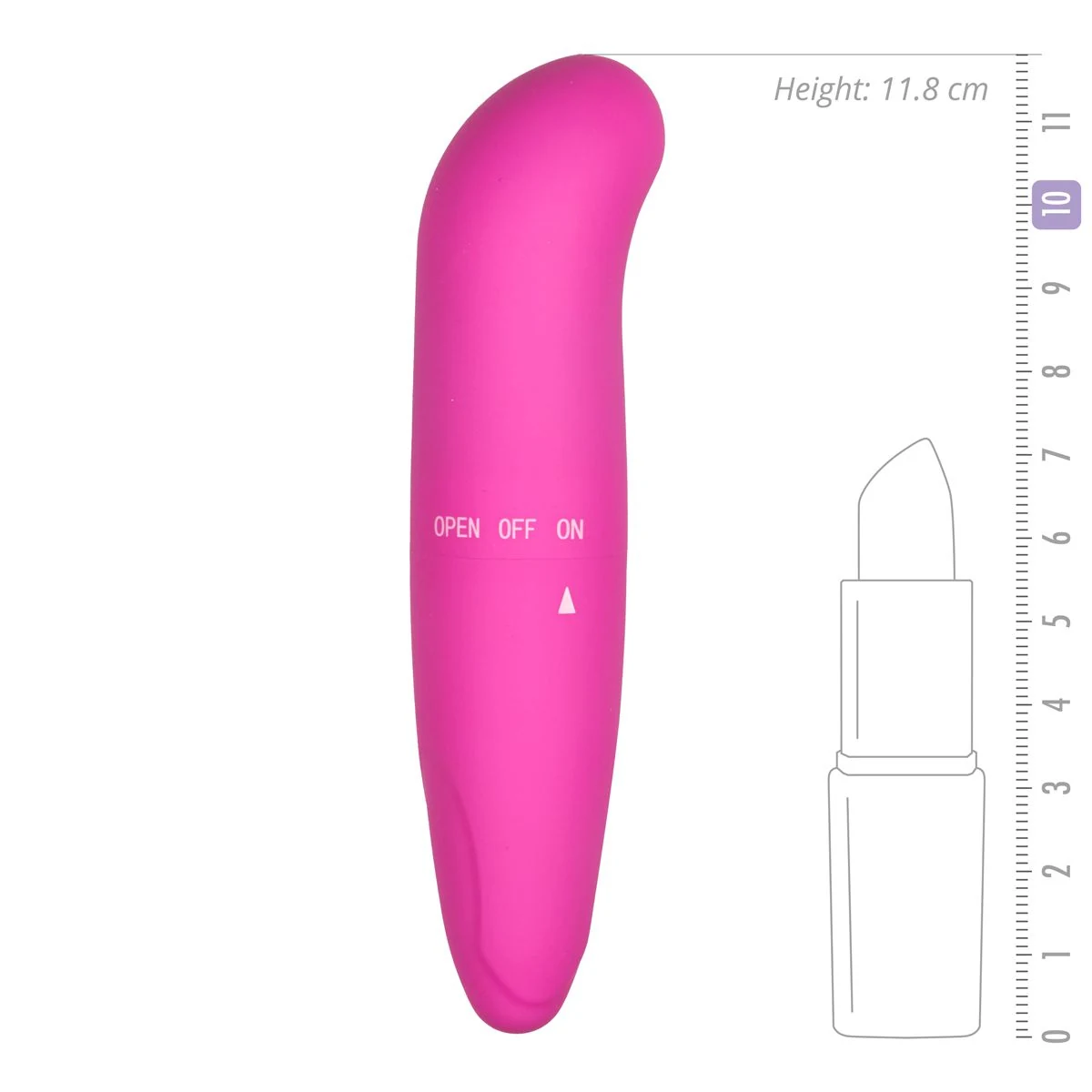G-Punkt Minivibrator rosa mit 80 mm Einführtiefe und leichter Vibration